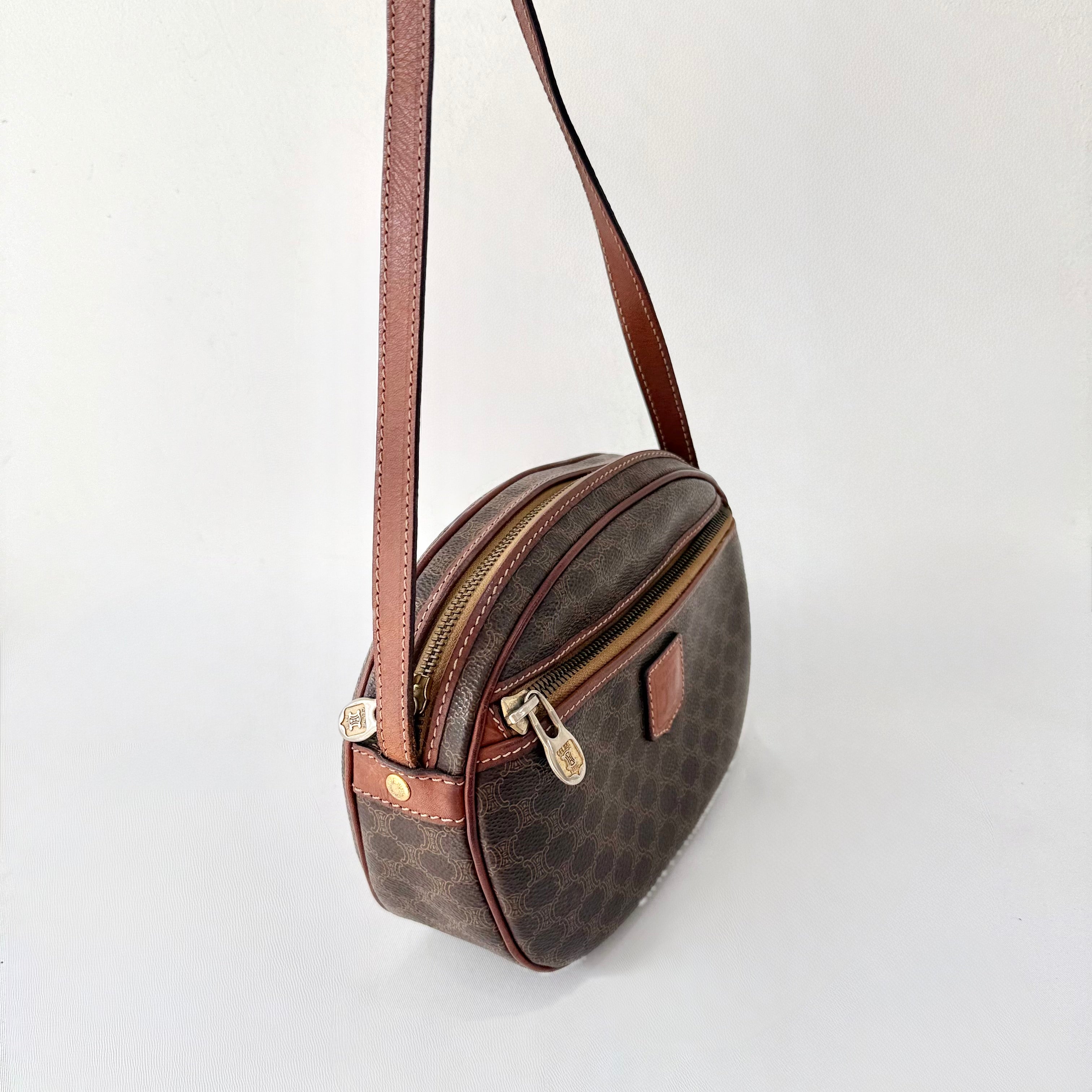 Celine Vintage Triomphe Monogram Crossbody