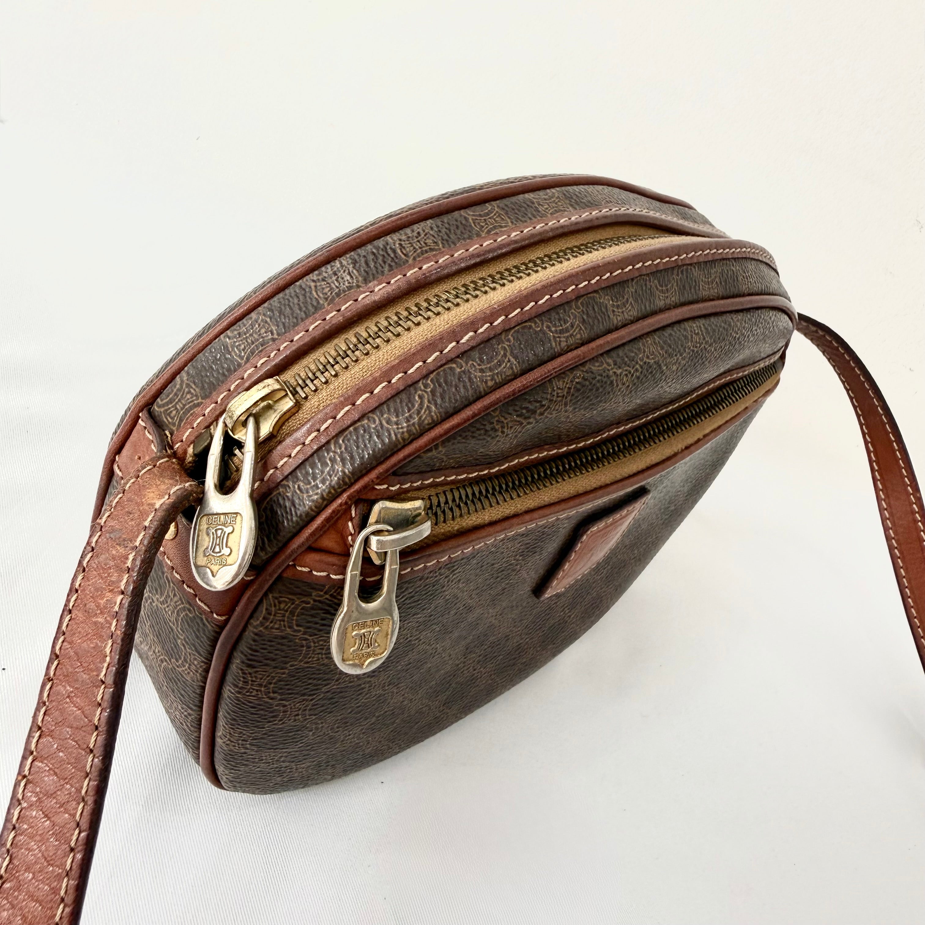 Celine Vintage Triomphe Monogram Crossbody