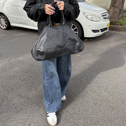 Vivienne Westwood Yasmin Orb Black Leather