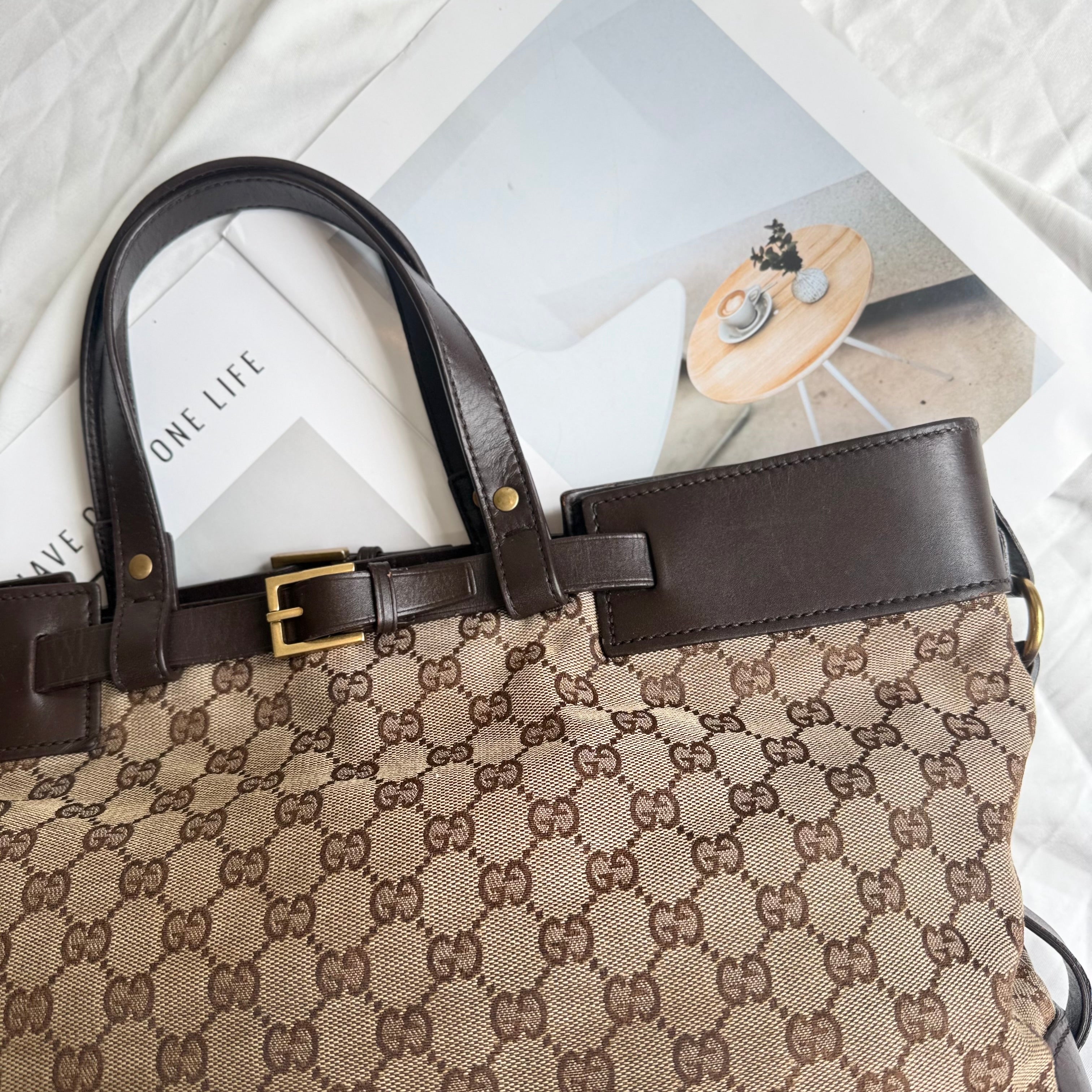 Gucci GG Canvas Leather Trim