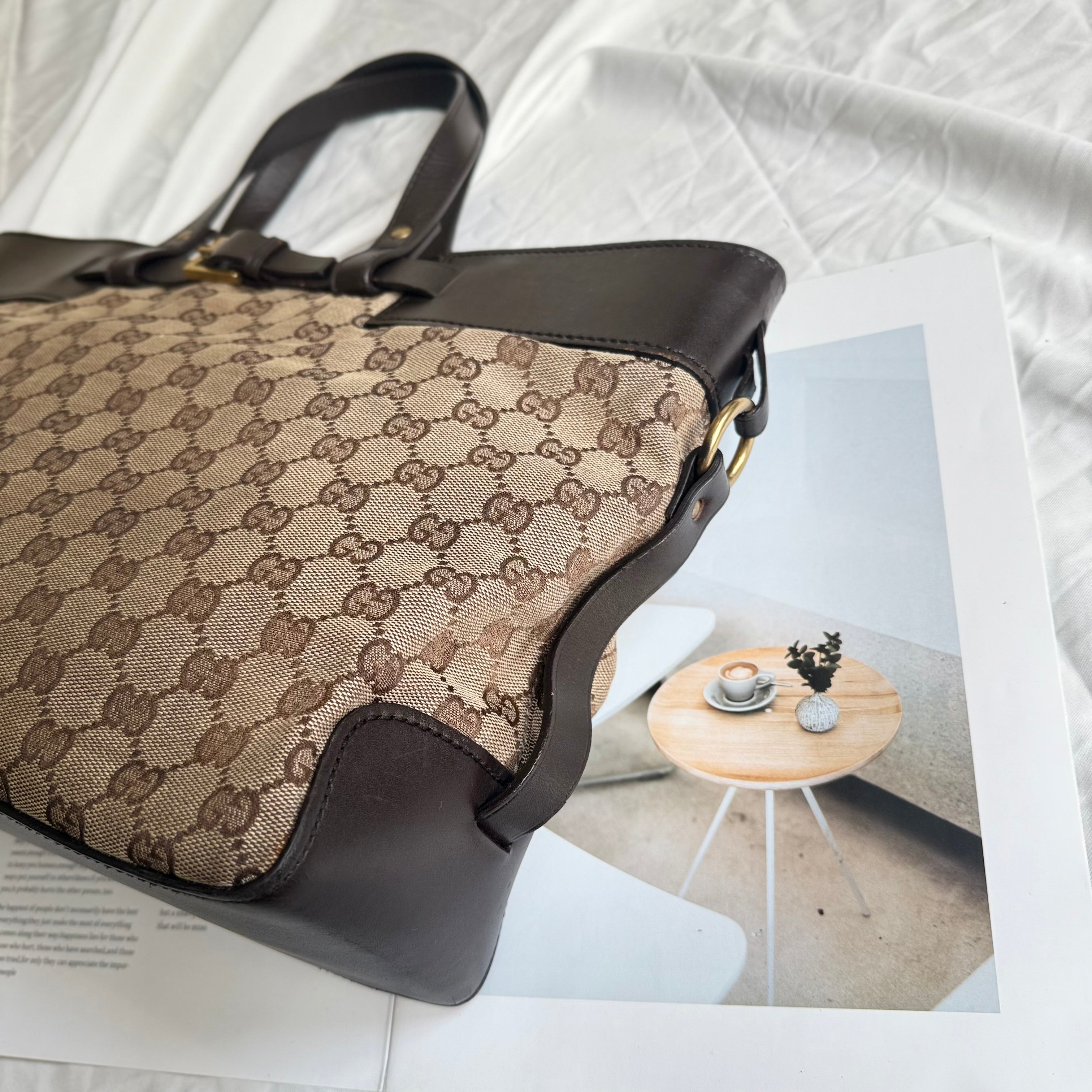 Gucci GG Canvas Leather Trim