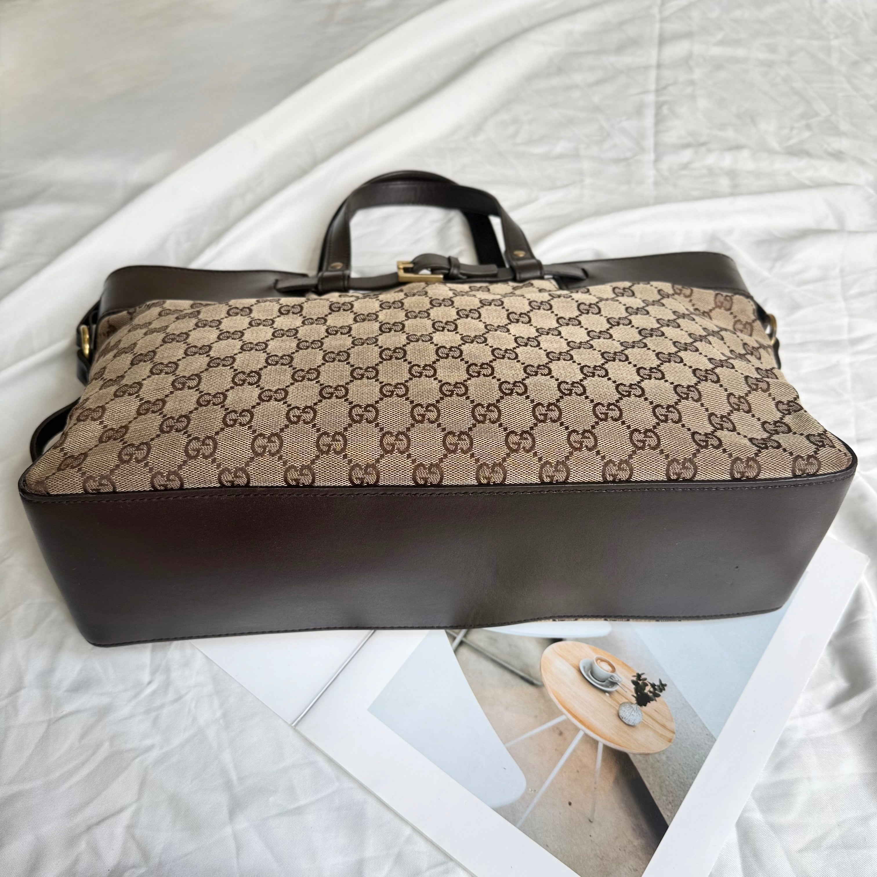 Gucci GG Canvas Leather Trim
