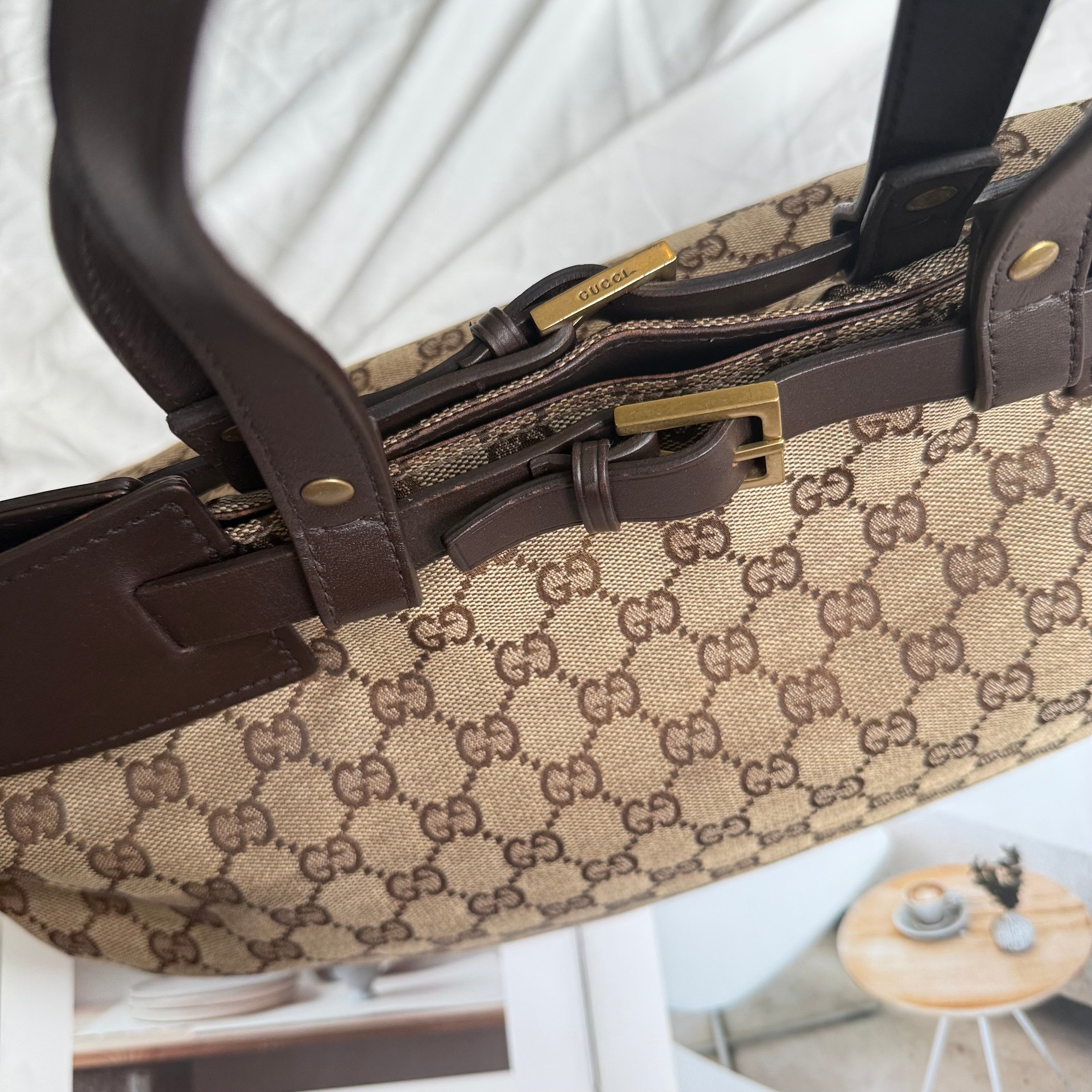 Gucci GG Canvas Leather Trim