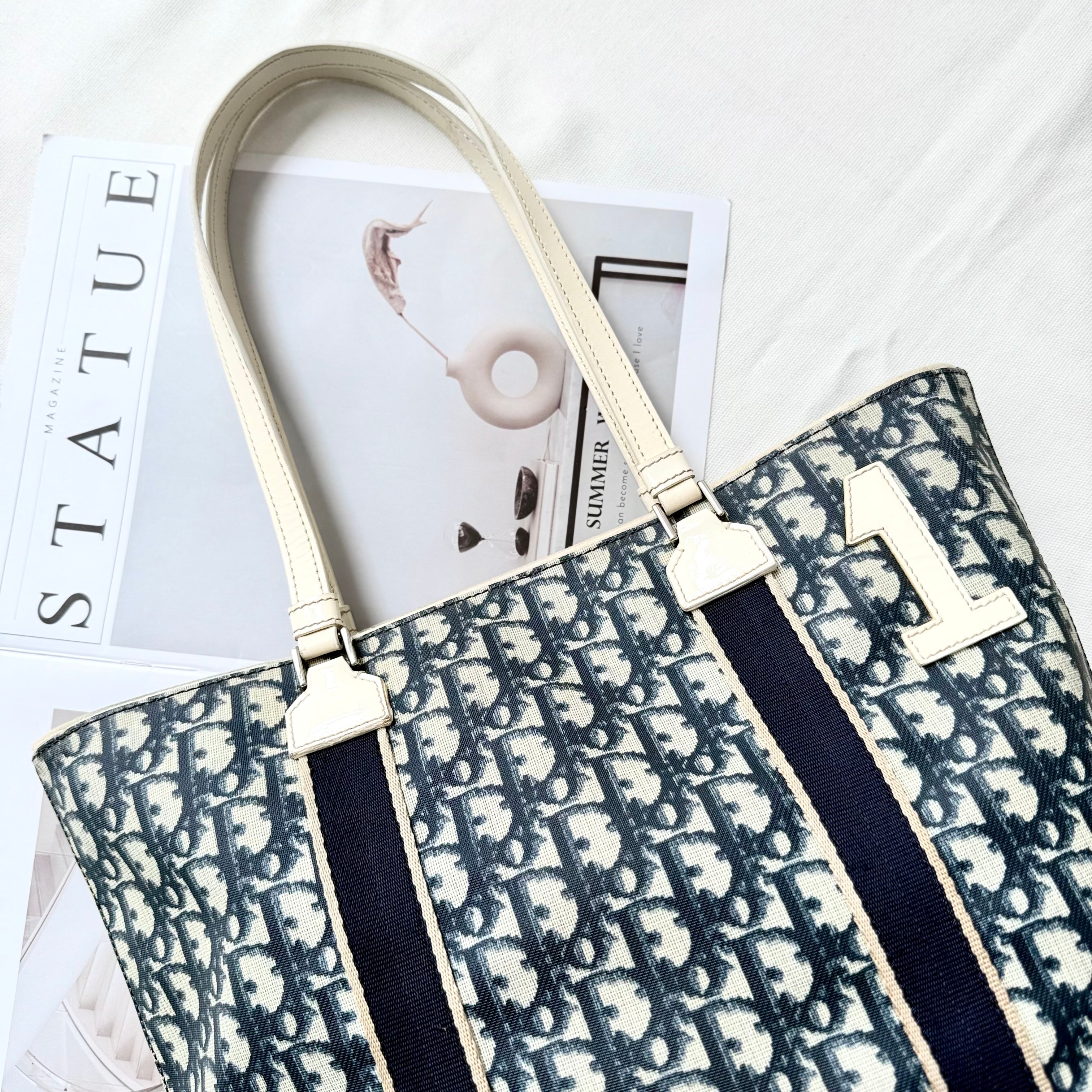 Christian Dior Monogram Trotter No. 1 Tote Bag Navy