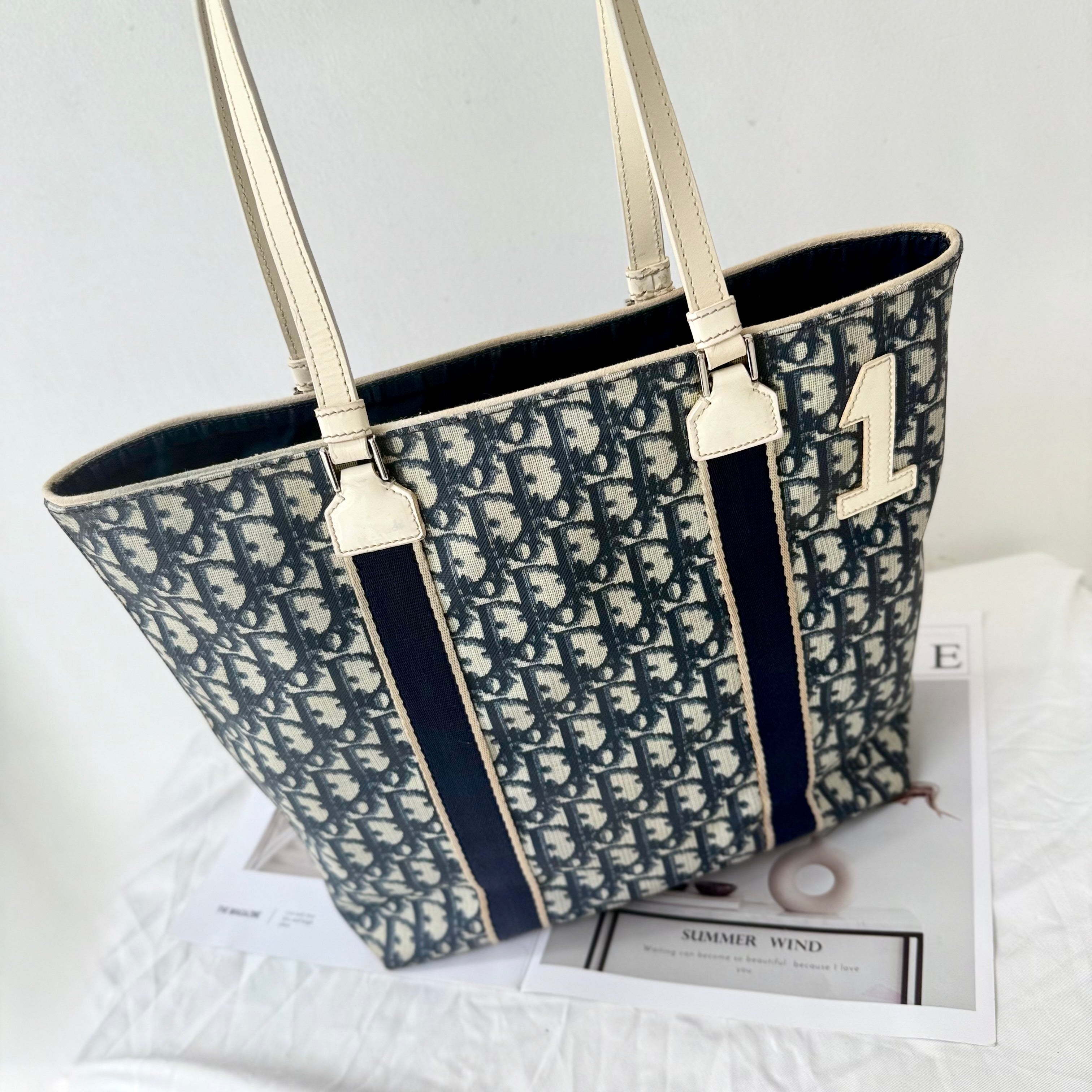 Christian Dior Monogram Trotter No. 1 Tote Bag Navy