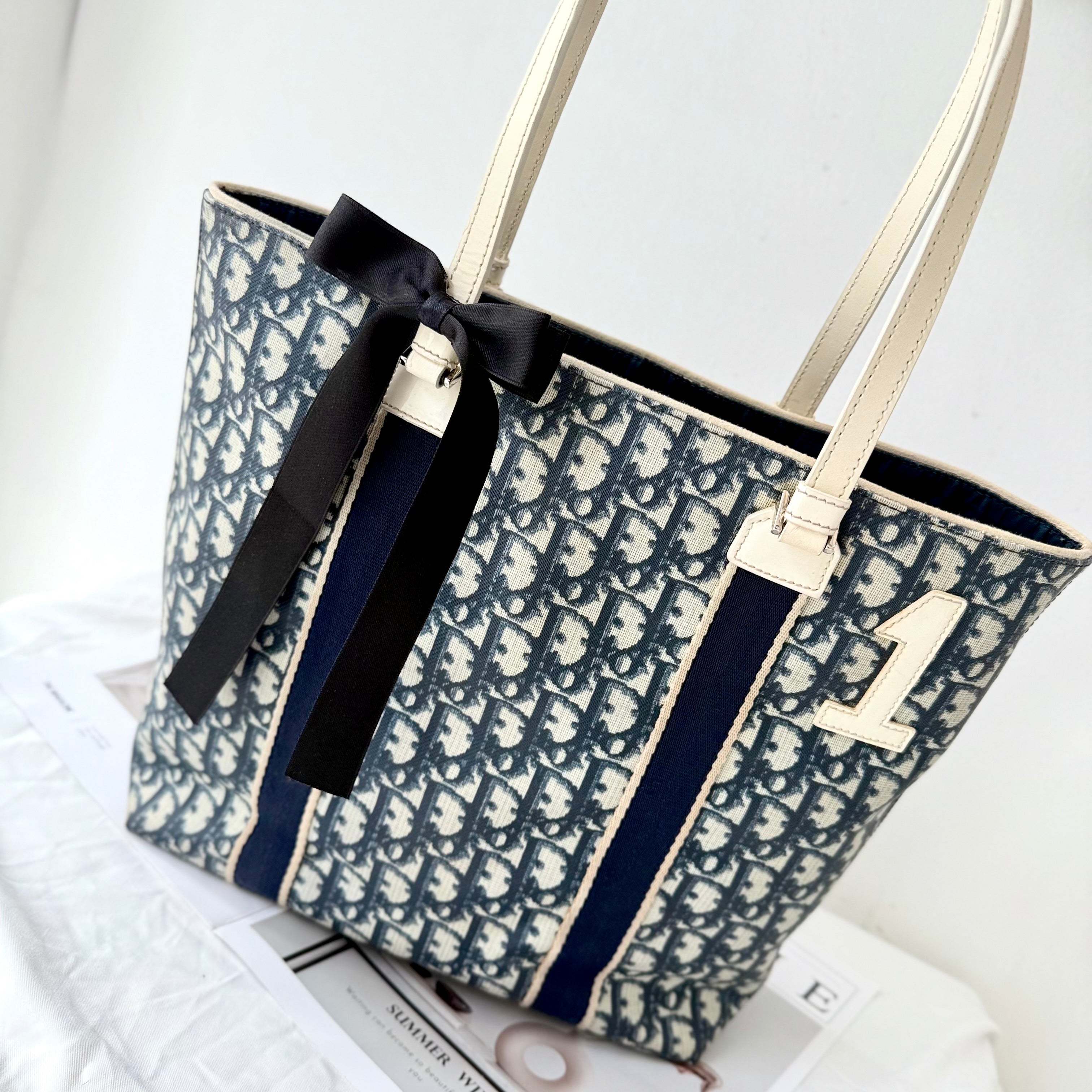 Christian Dior Monogram Trotter No. 1 Tote Bag Navy
