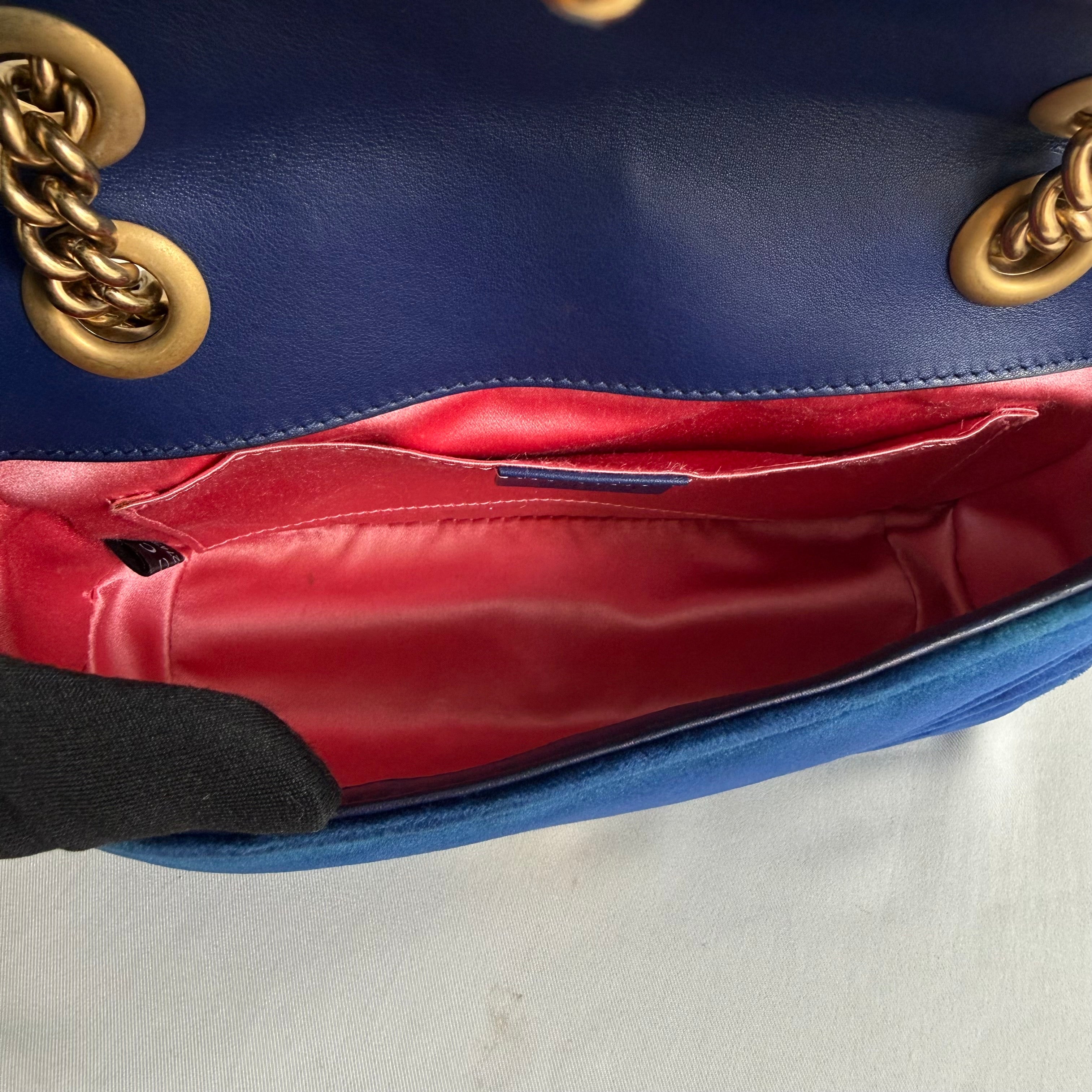 Gucci Marmont Velvet Small Shoulder Bag