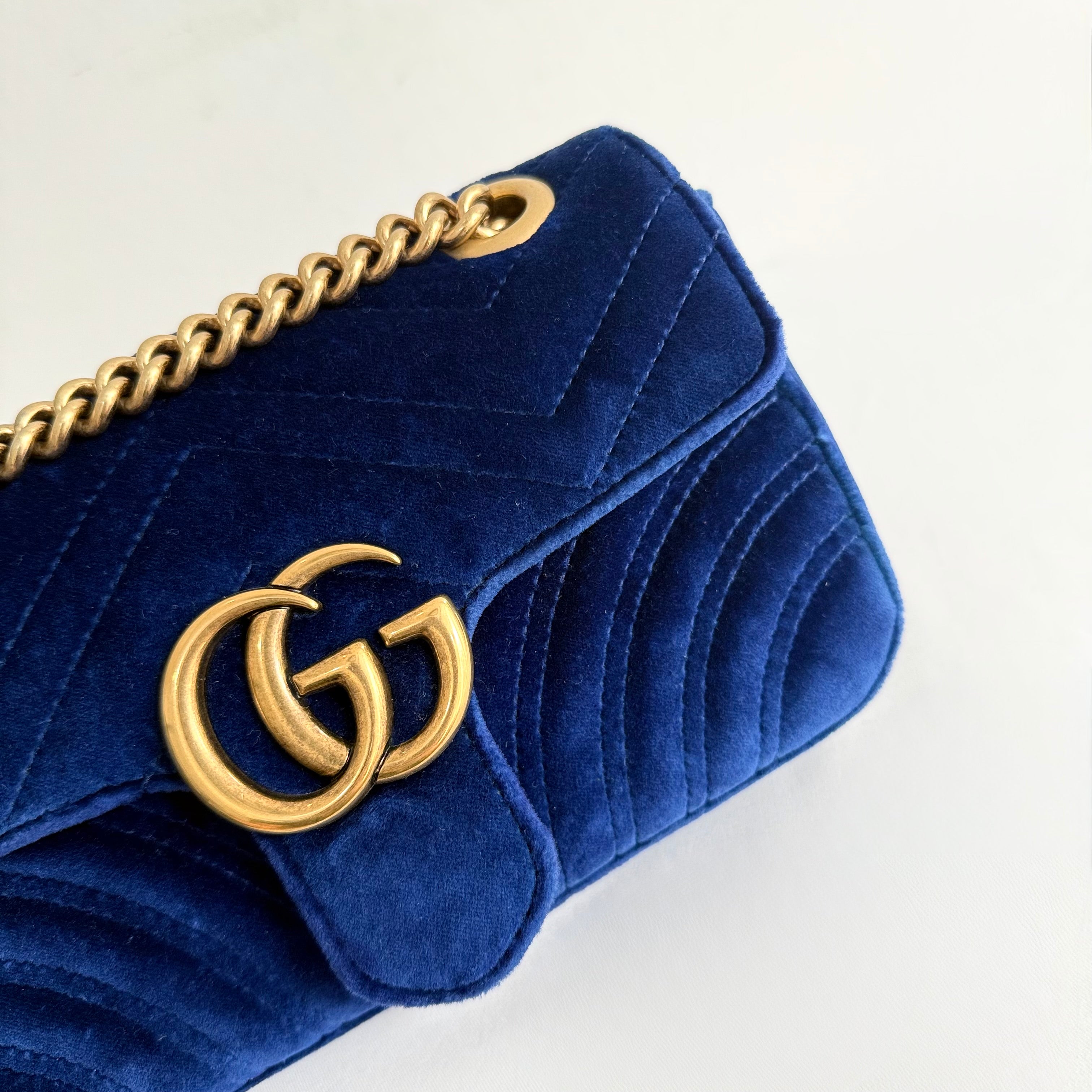 Gucci Marmont Velvet Small Shoulder Bag