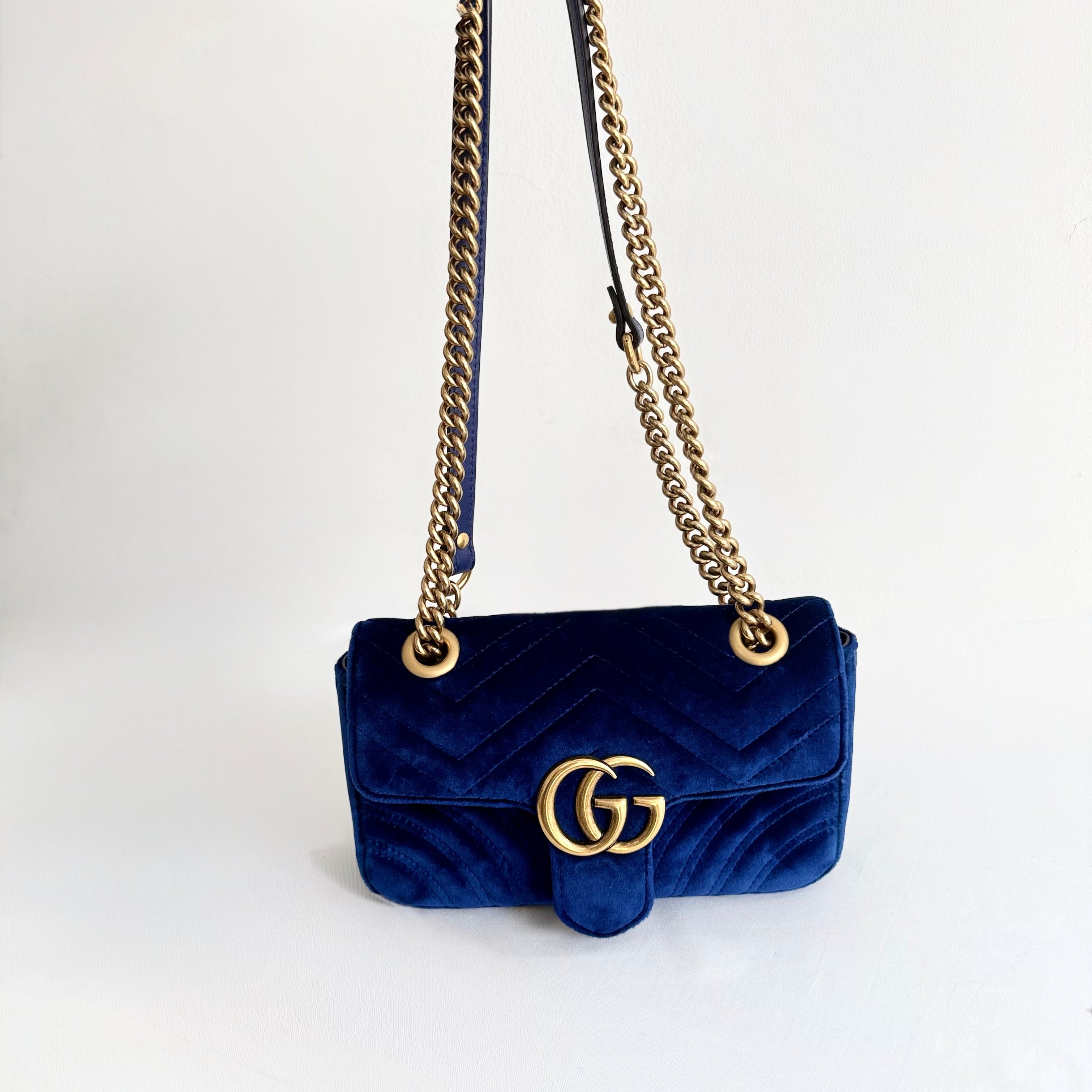 Gucci Marmont Velvet Small Shoulder Bag