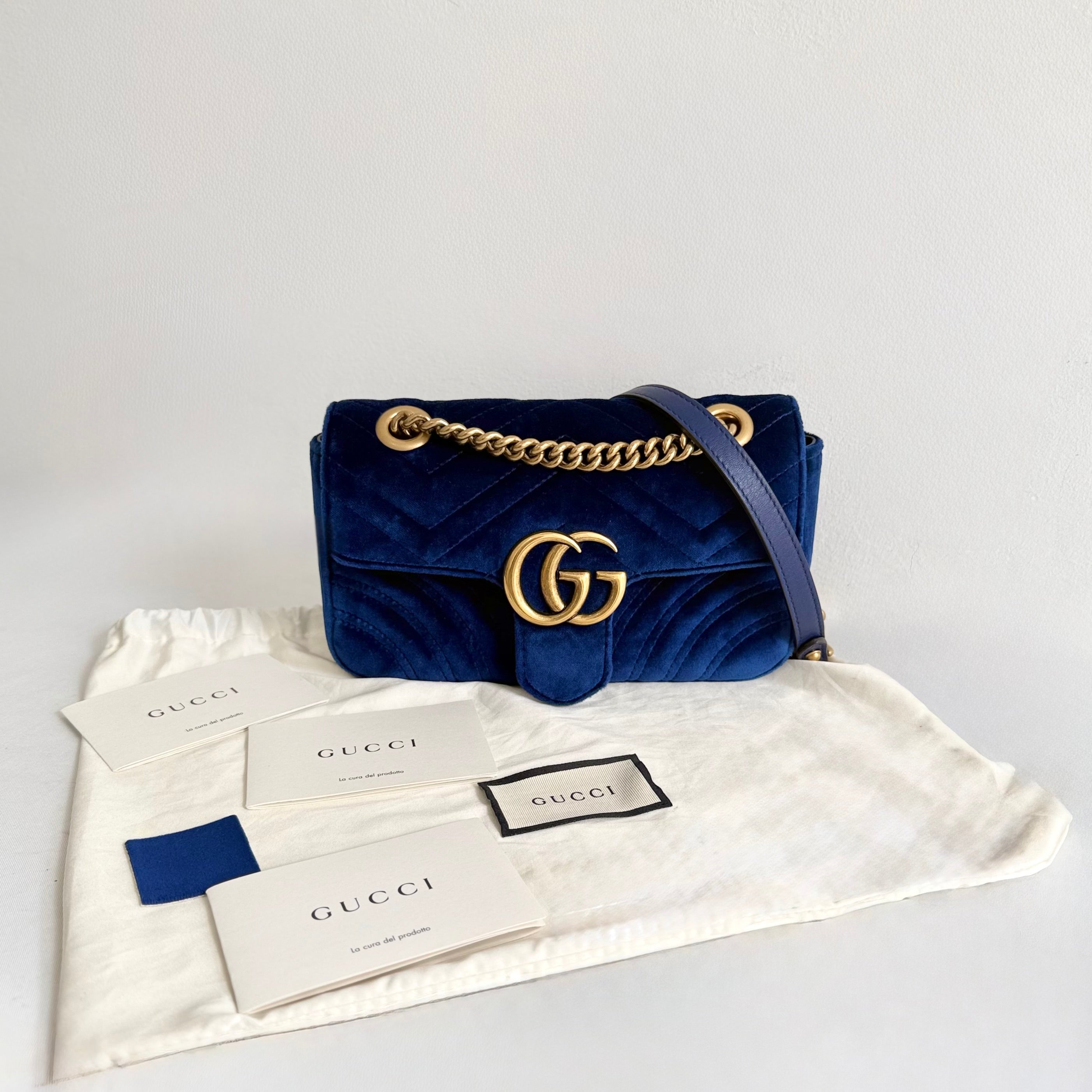 Gucci Marmont Velvet Small Shoulder Bag