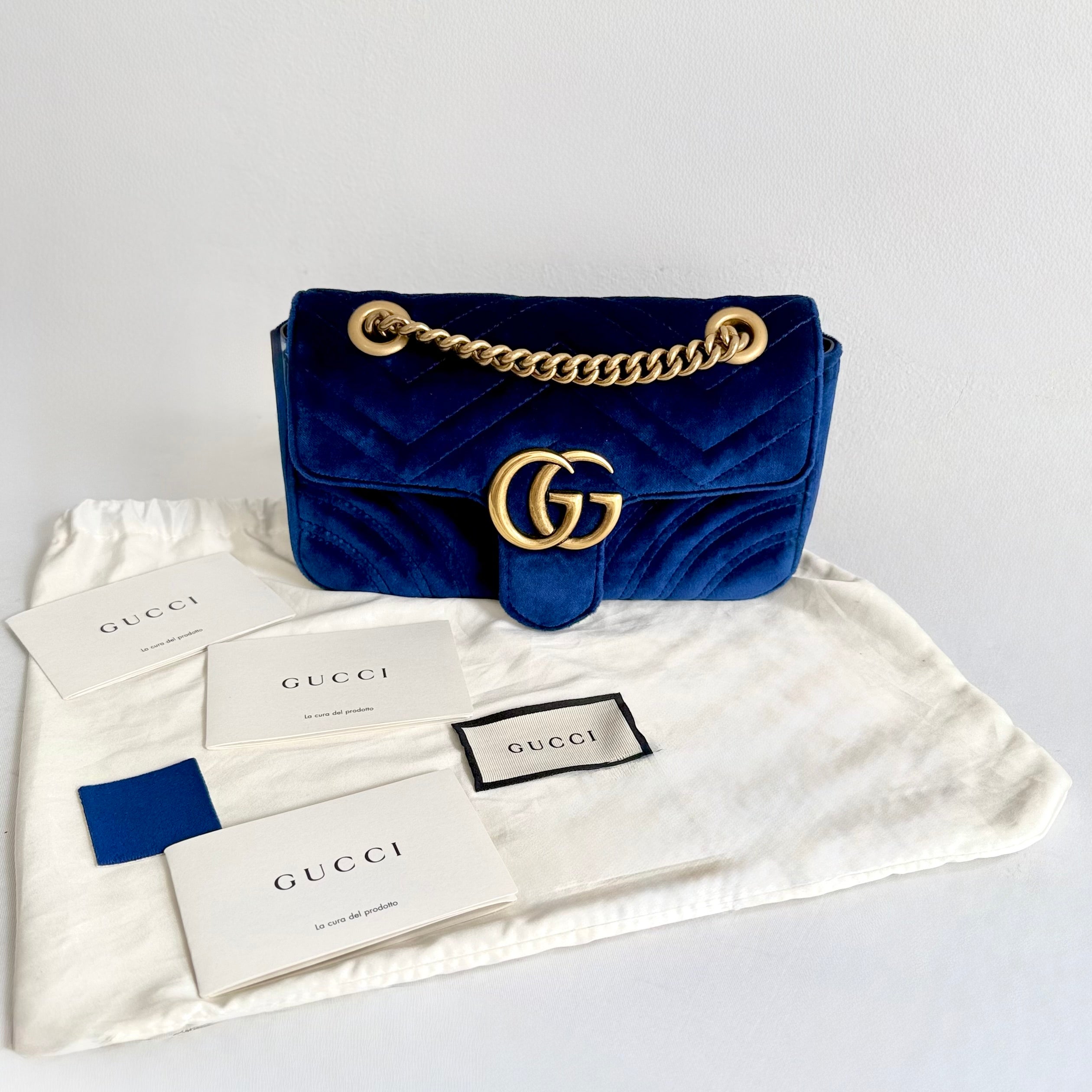 Gucci Marmont Velvet Small Shoulder Bag