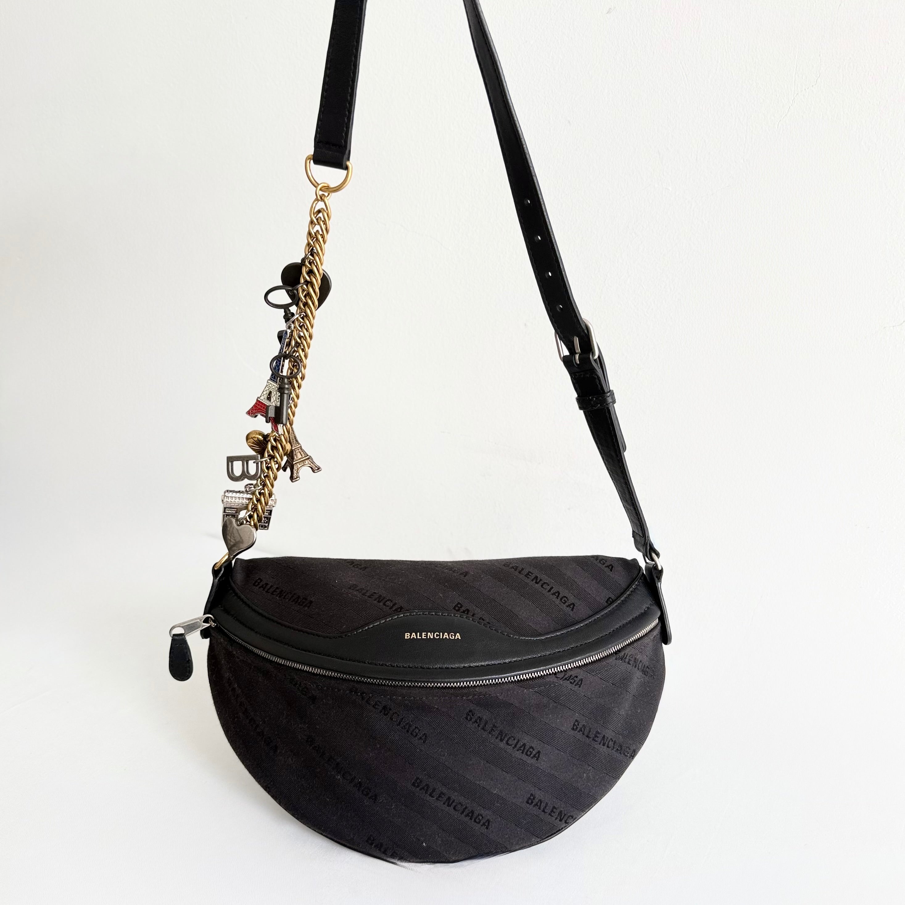 Balenciaga Black Souvenir Charm Bag 