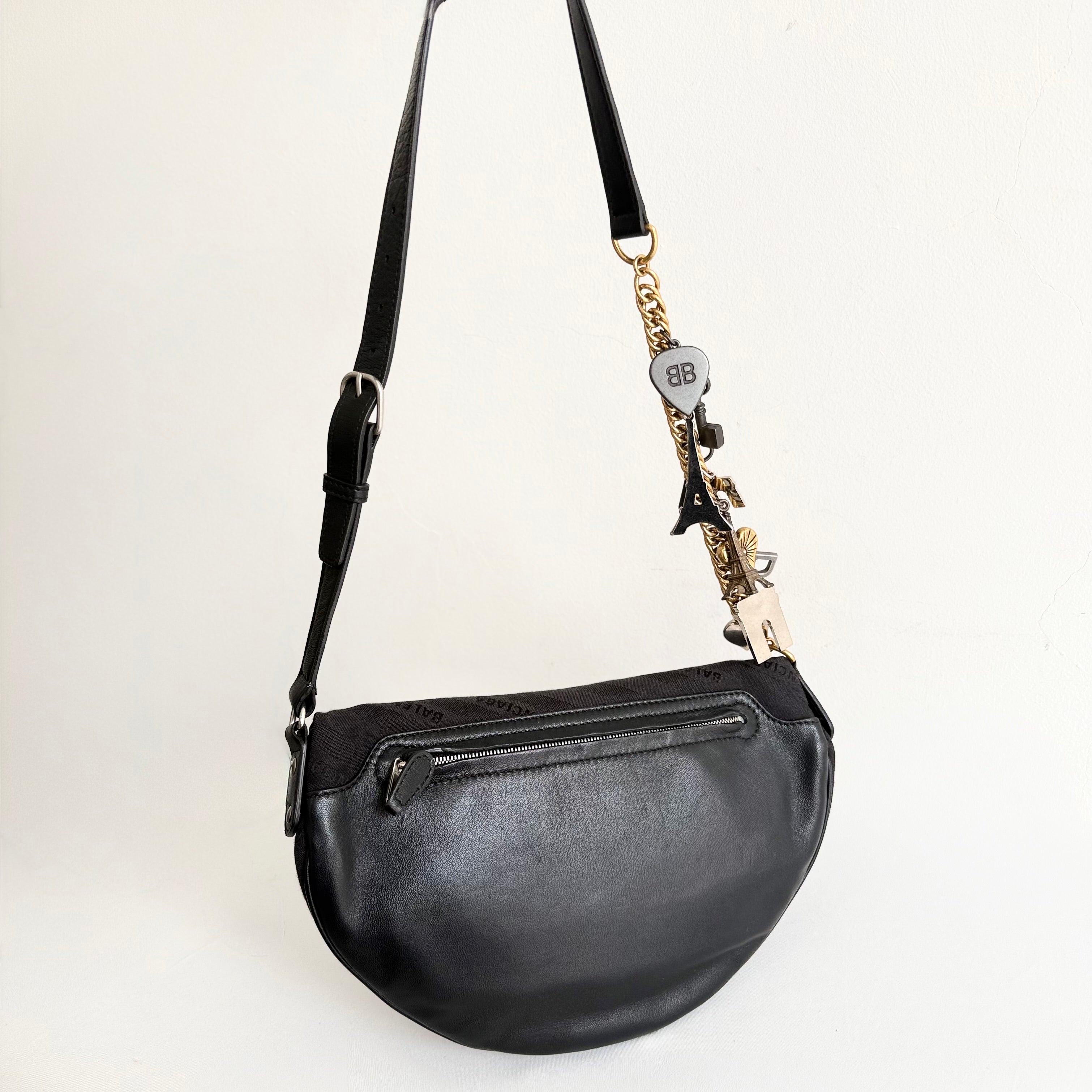 Balenciaga Black Souvenir Charm Bag 