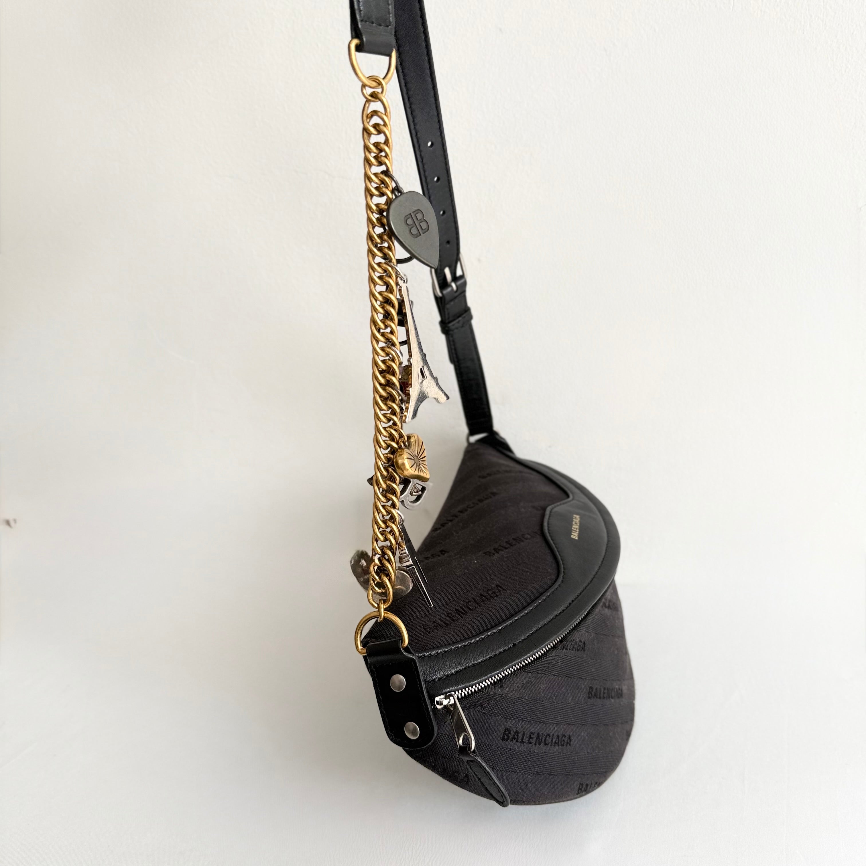 Balenciaga Black Souvenir Charm Bag 