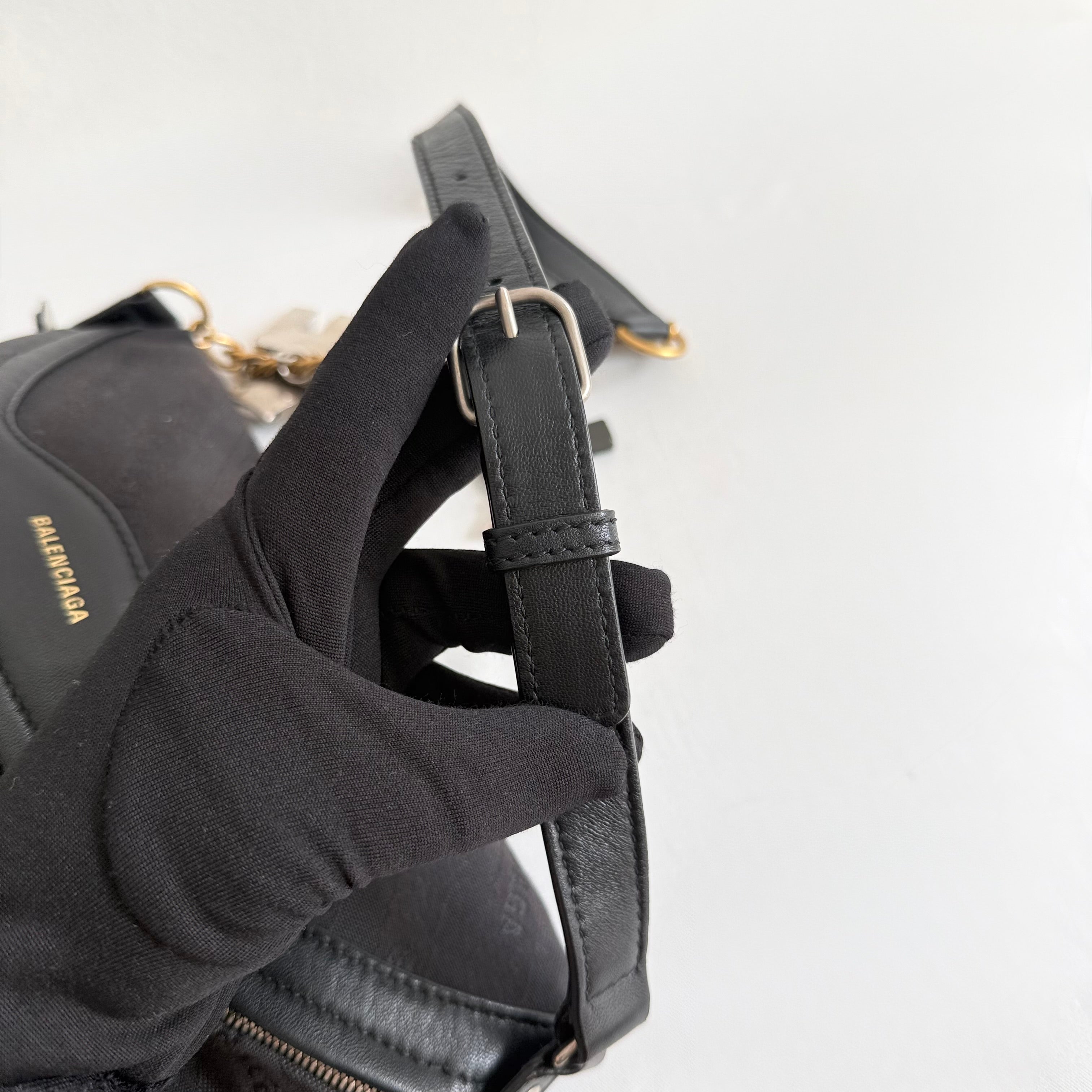 Balenciaga Black Souvenir Charm Bag 