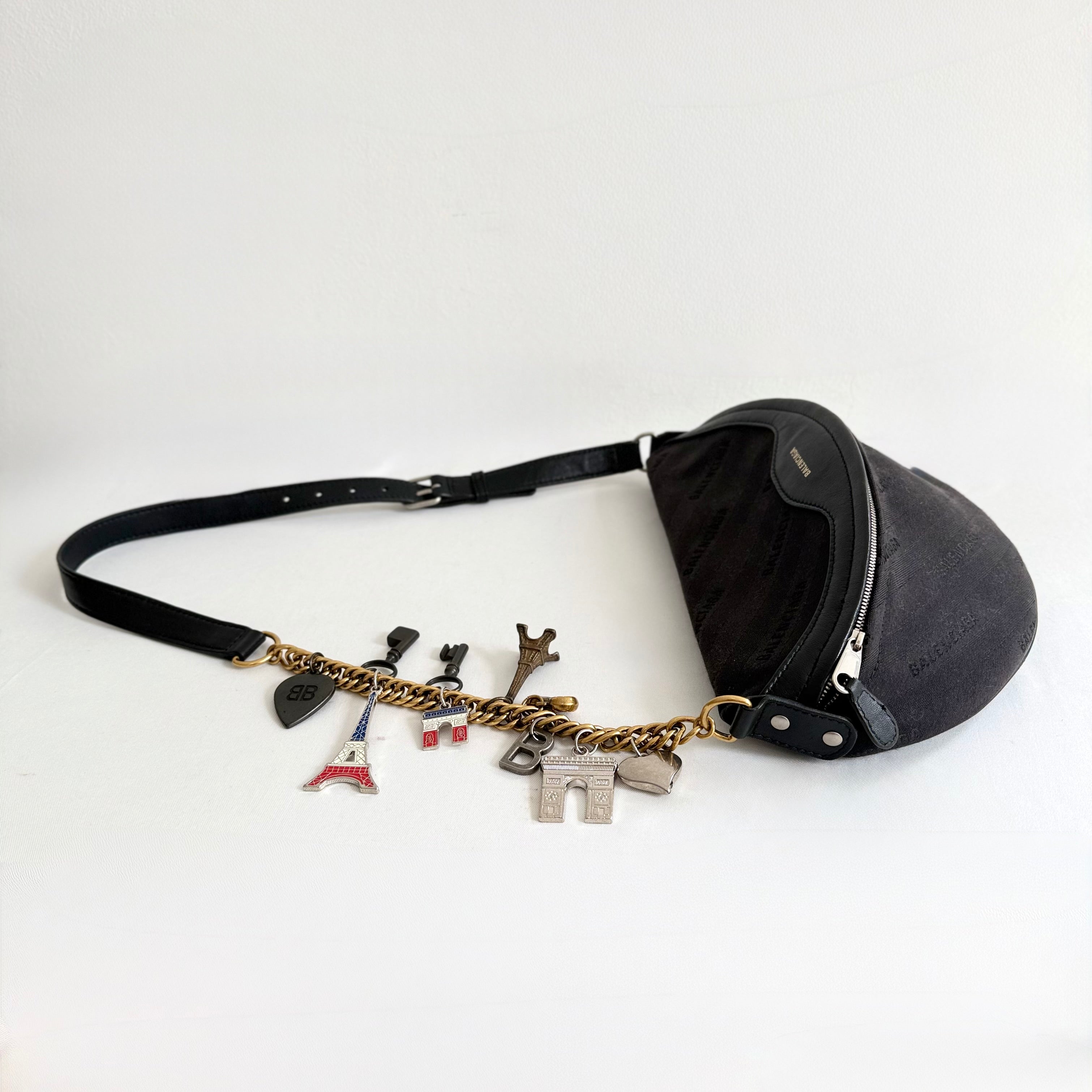 Balenciaga Black Souvenir Charm Bag 