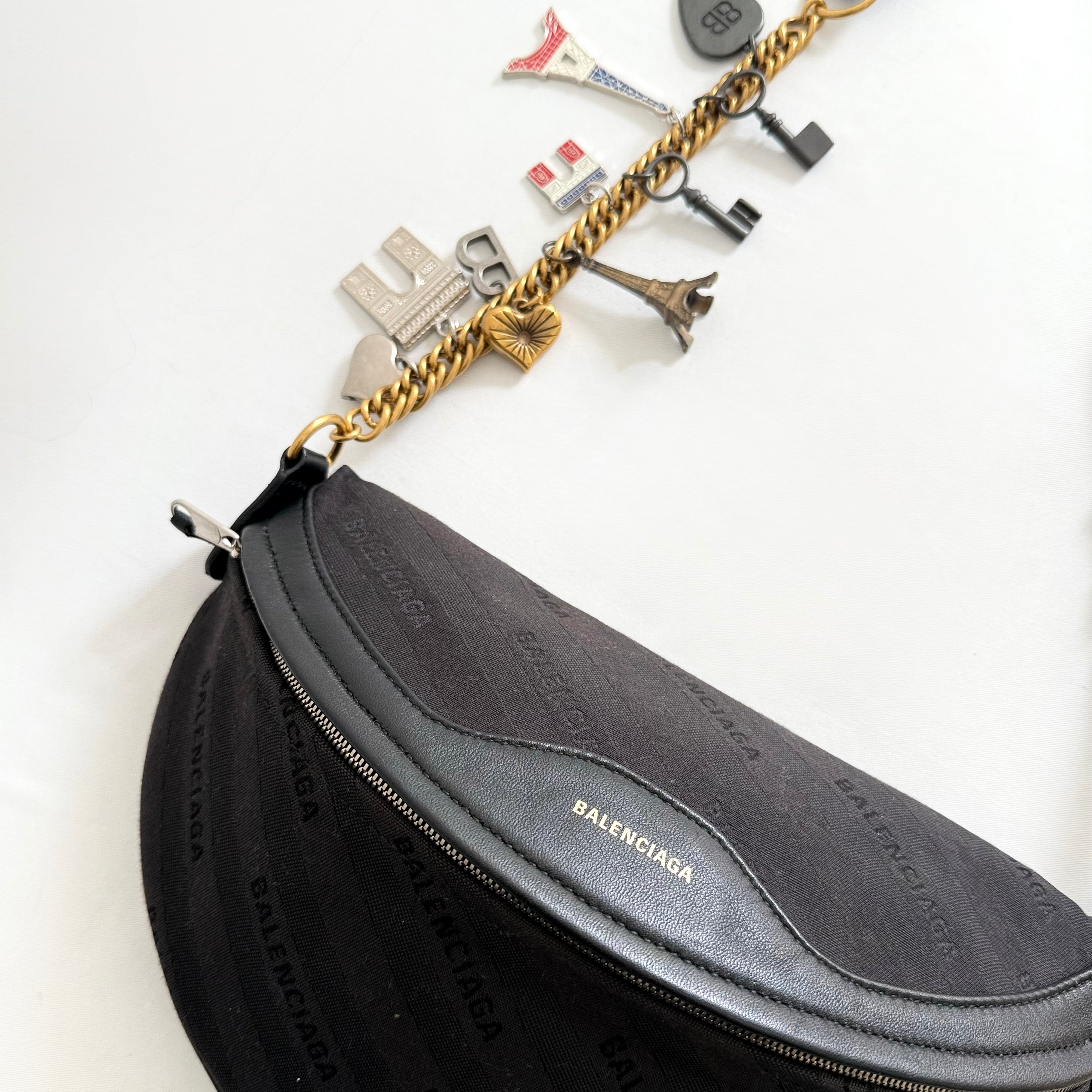 Balenciaga Black Souvenir Charm Bag 