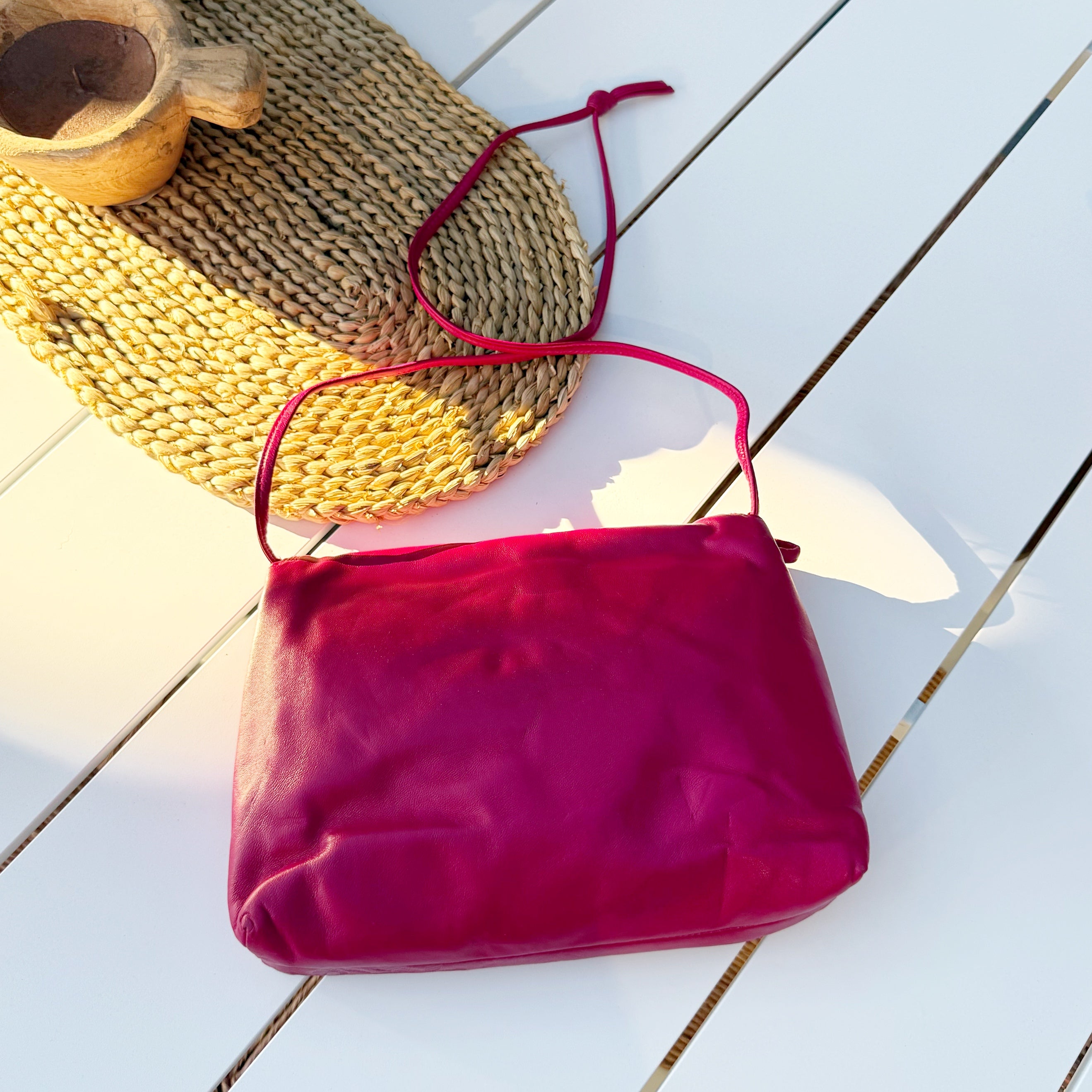 LOEWE Pink Anagram Mini Leather Bag