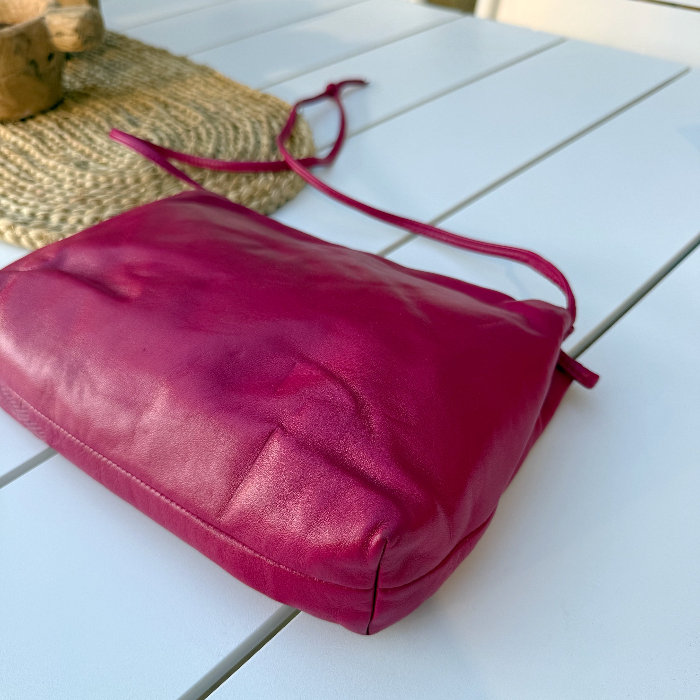 LOEWE Pink Anagram Mini Leather Bag