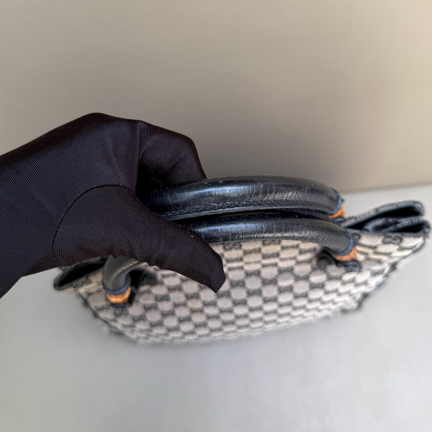 Gucci GG Canvas Bamboo Handle Tote Bag