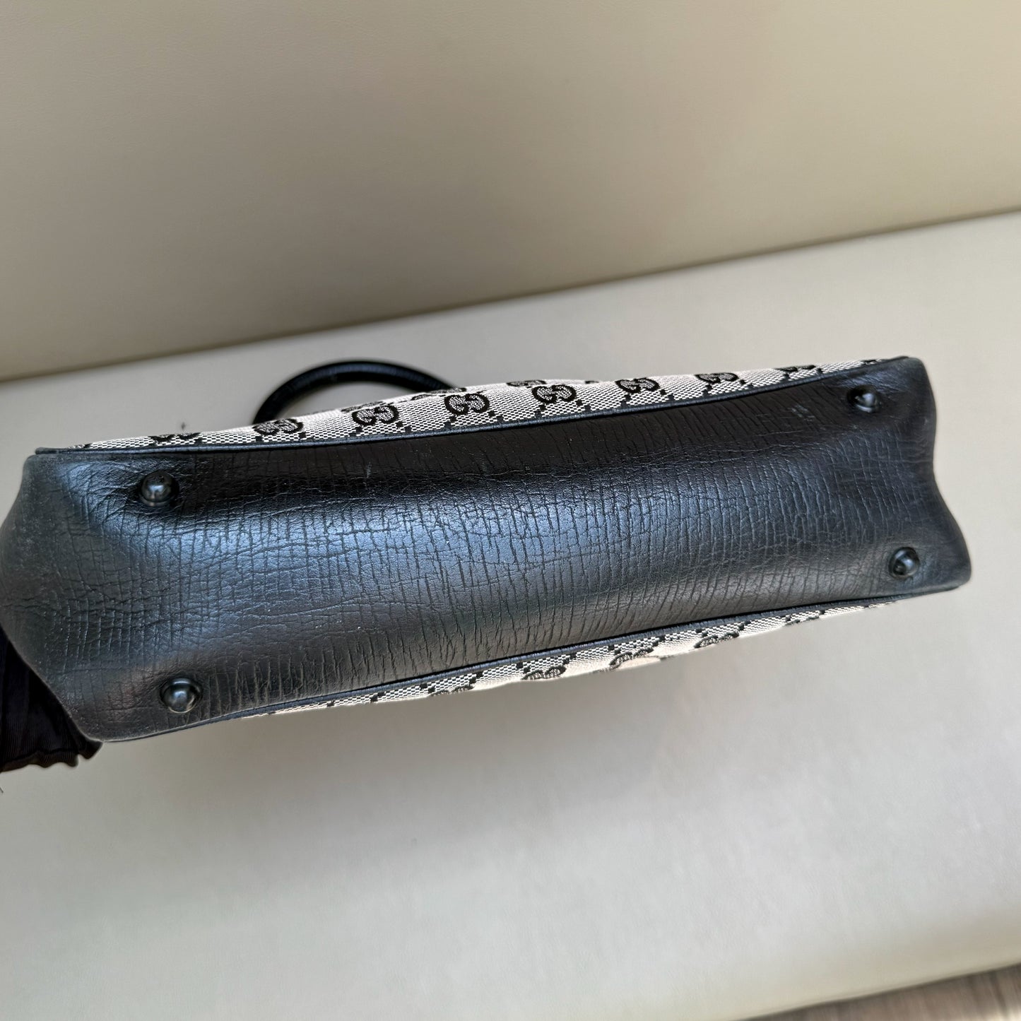 Gucci GG Canvas Bamboo Handle Tote Bag