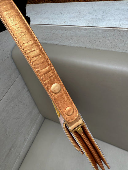 FENDI Vintage Shoulder Bag in gold/lilac leather