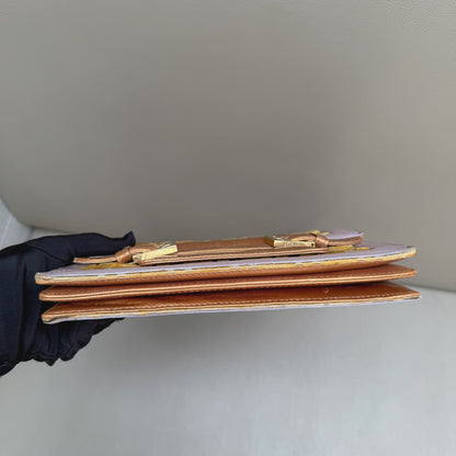 FENDI Vintage Shoulder Bag in gold/lilac leather