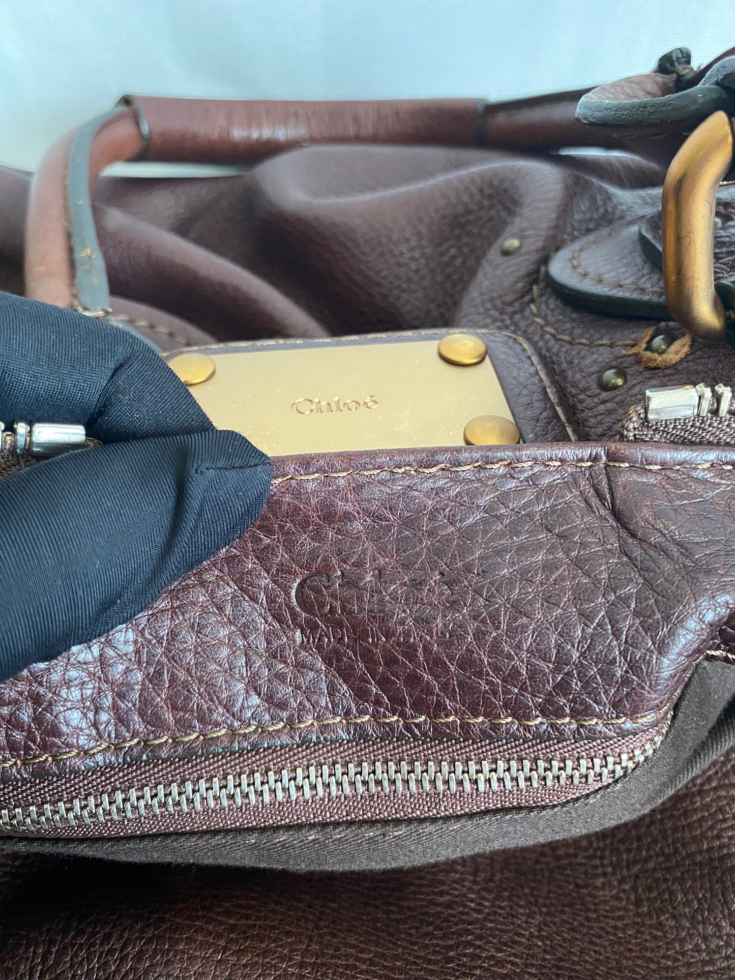 Chloé Dark Brown Leather Paddington Satchel