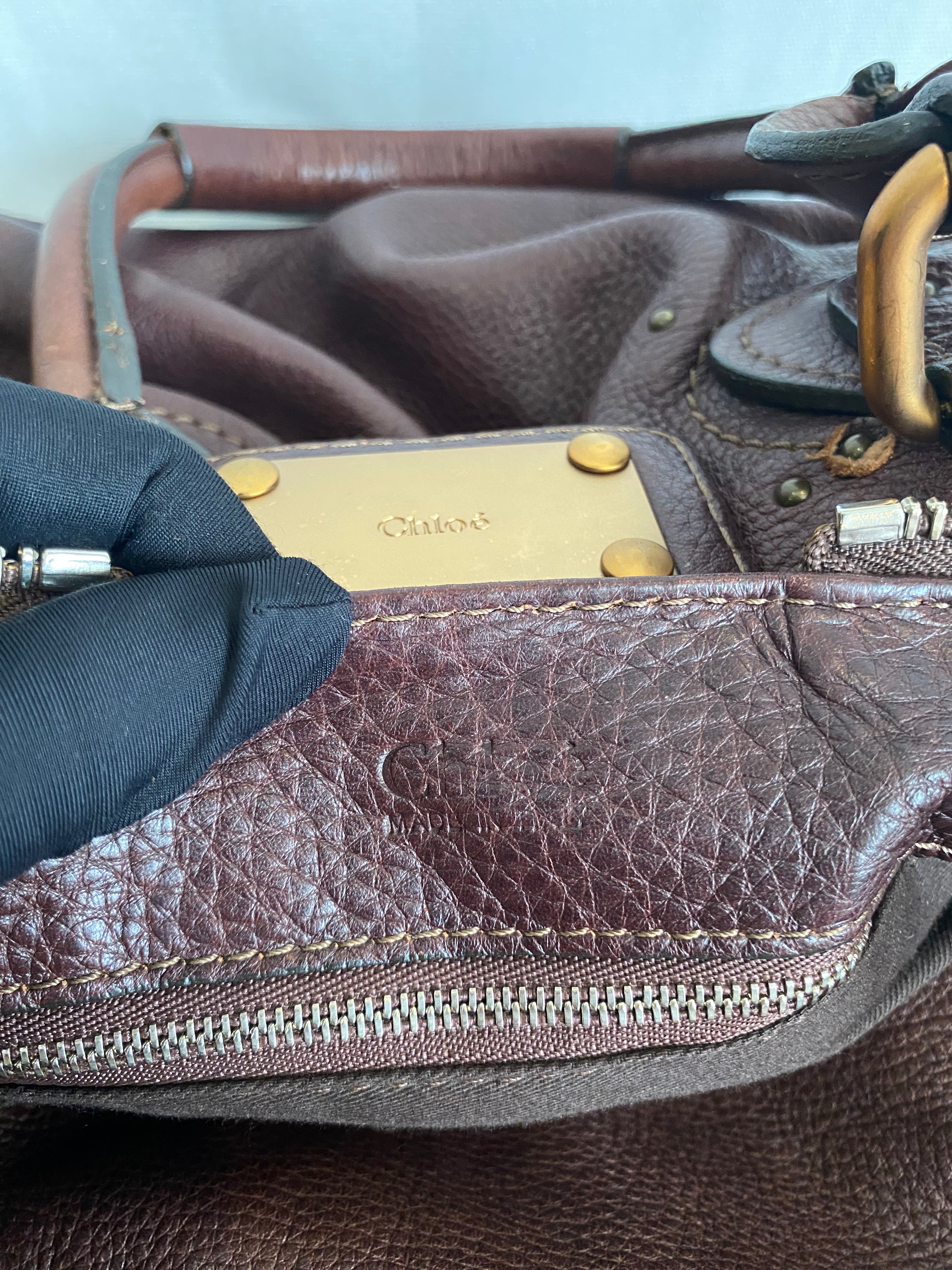 Chloé Dark Brown Leather Paddington Satchel