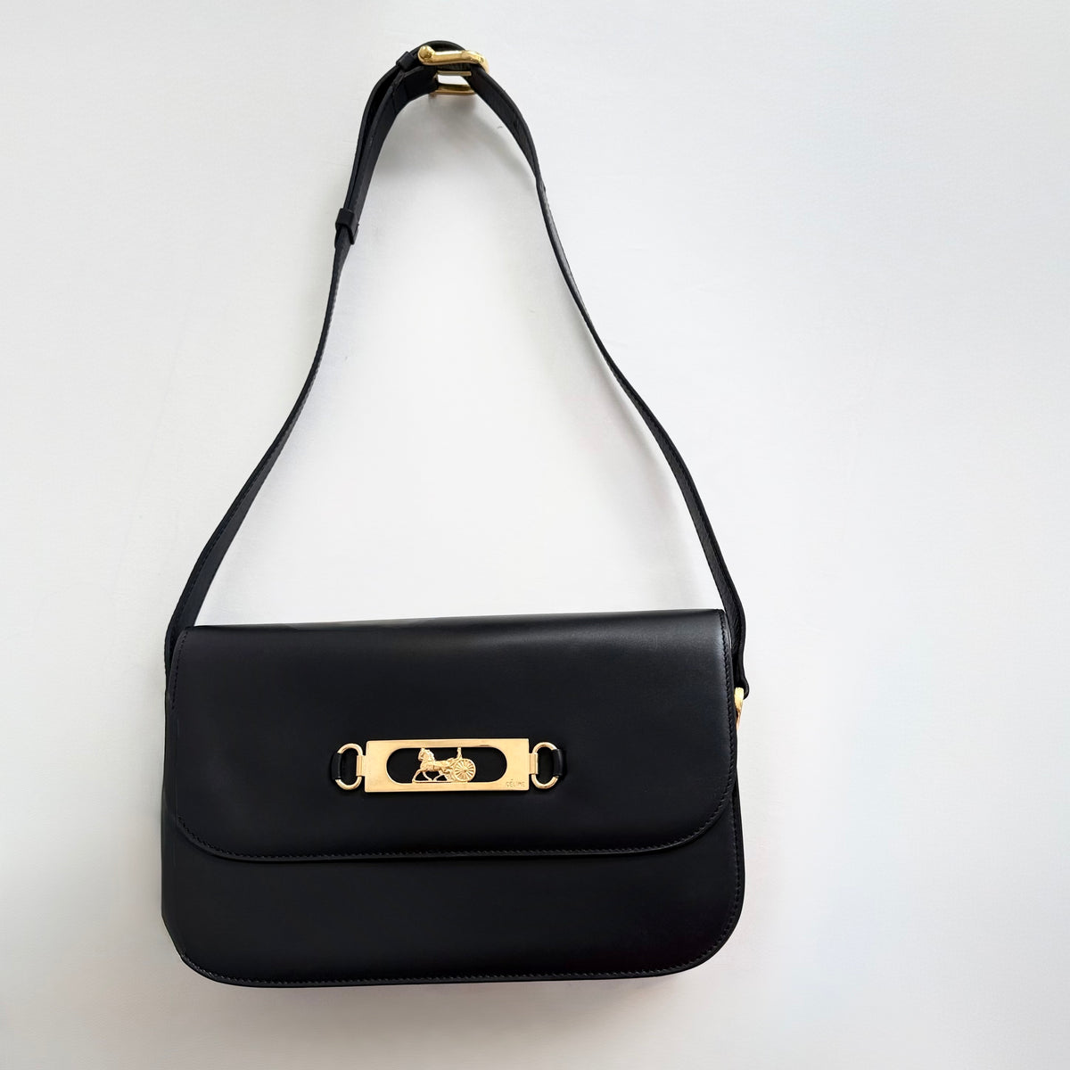 Celine Vintage Horse and Carriage Shoulder Bag