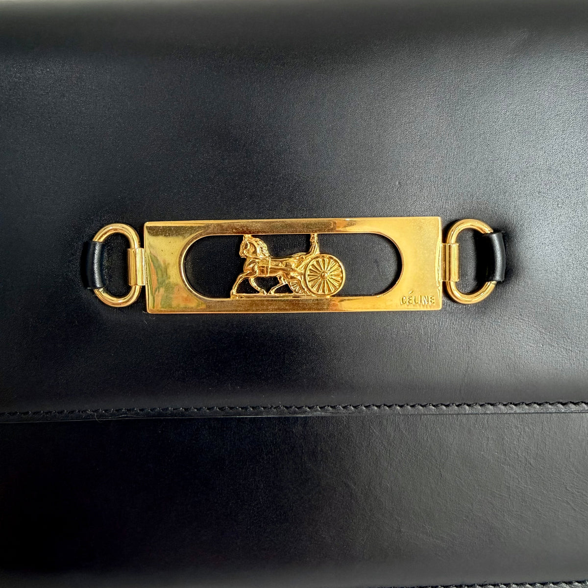 Celine Vintage Horse and Carriage Shoulder Bag