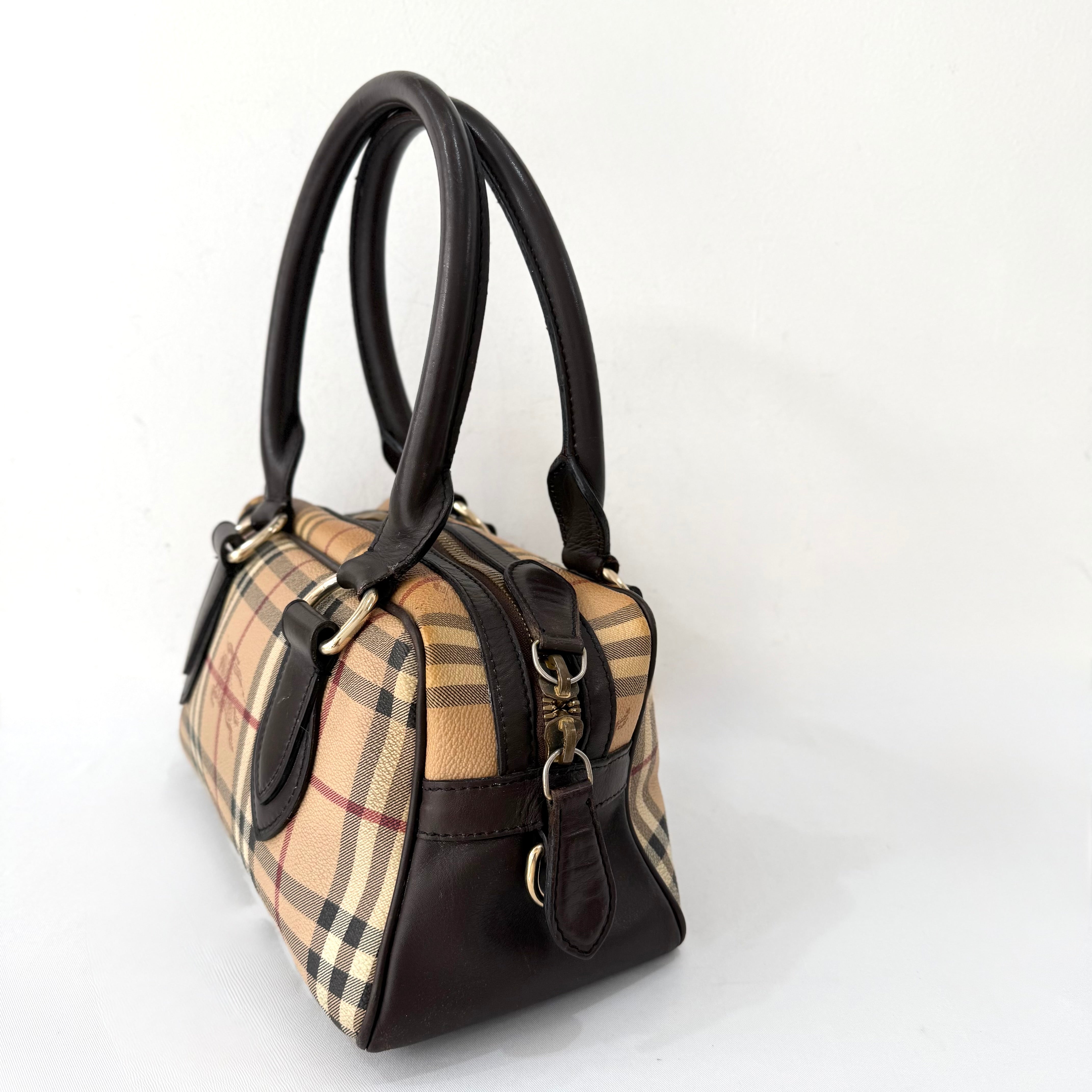 Burberry Haymarket Boston Bowling Bag