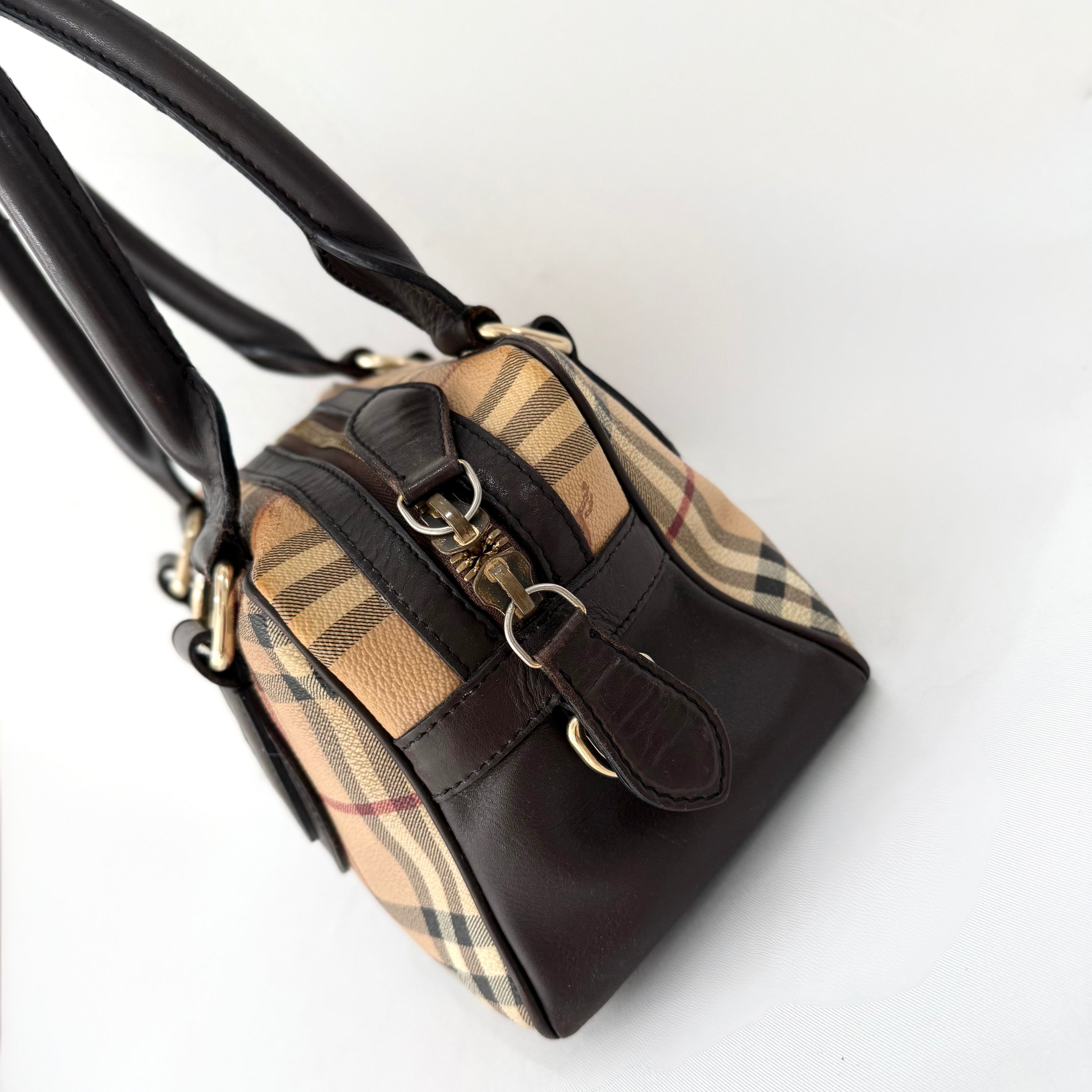 Burberry Haymarket Boston Bowling Bag