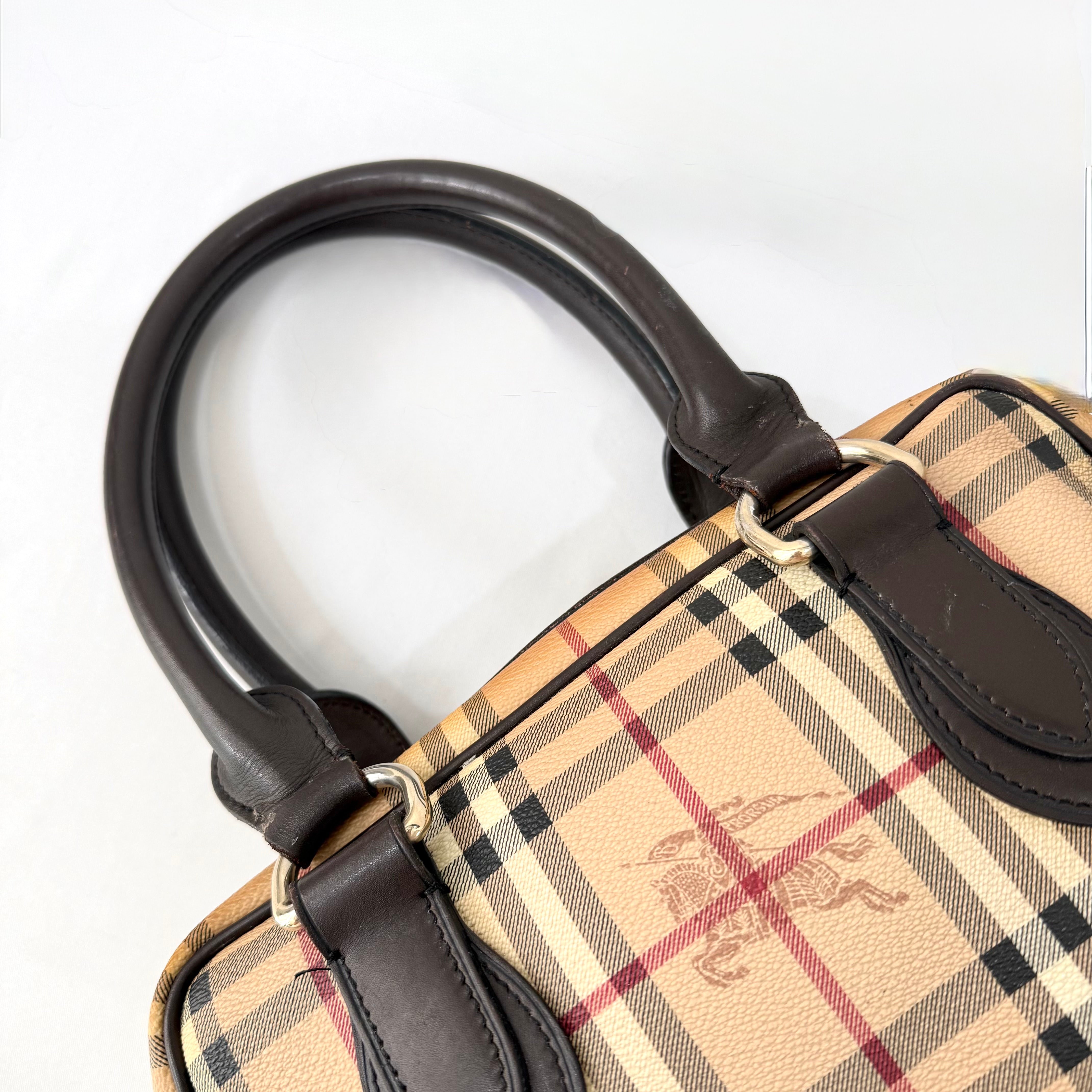 Burberry Haymarket Boston Bowling Bag