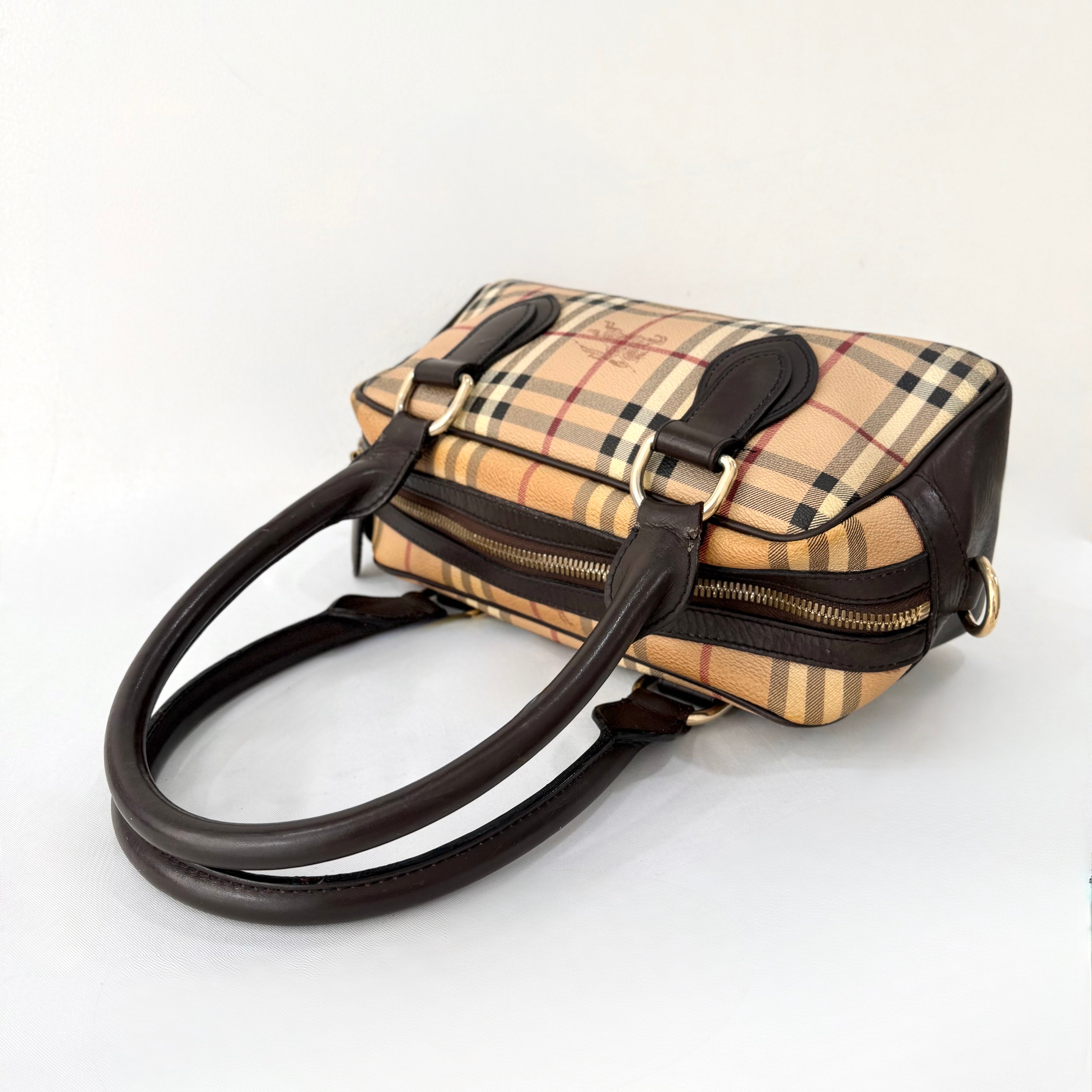 Burberry Haymarket Boston Bowling Bag