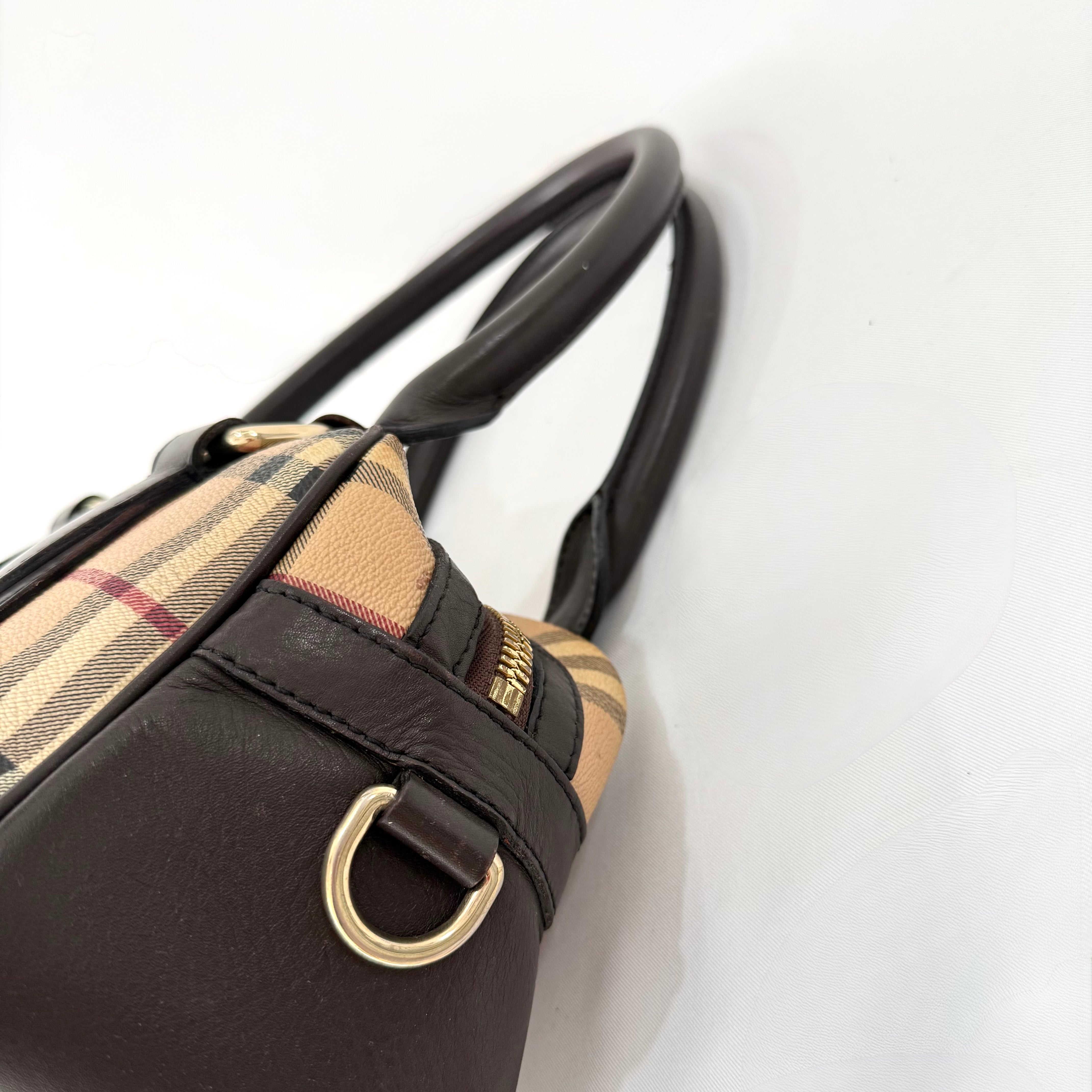 Burberry Haymarket Boston Bowling Bag