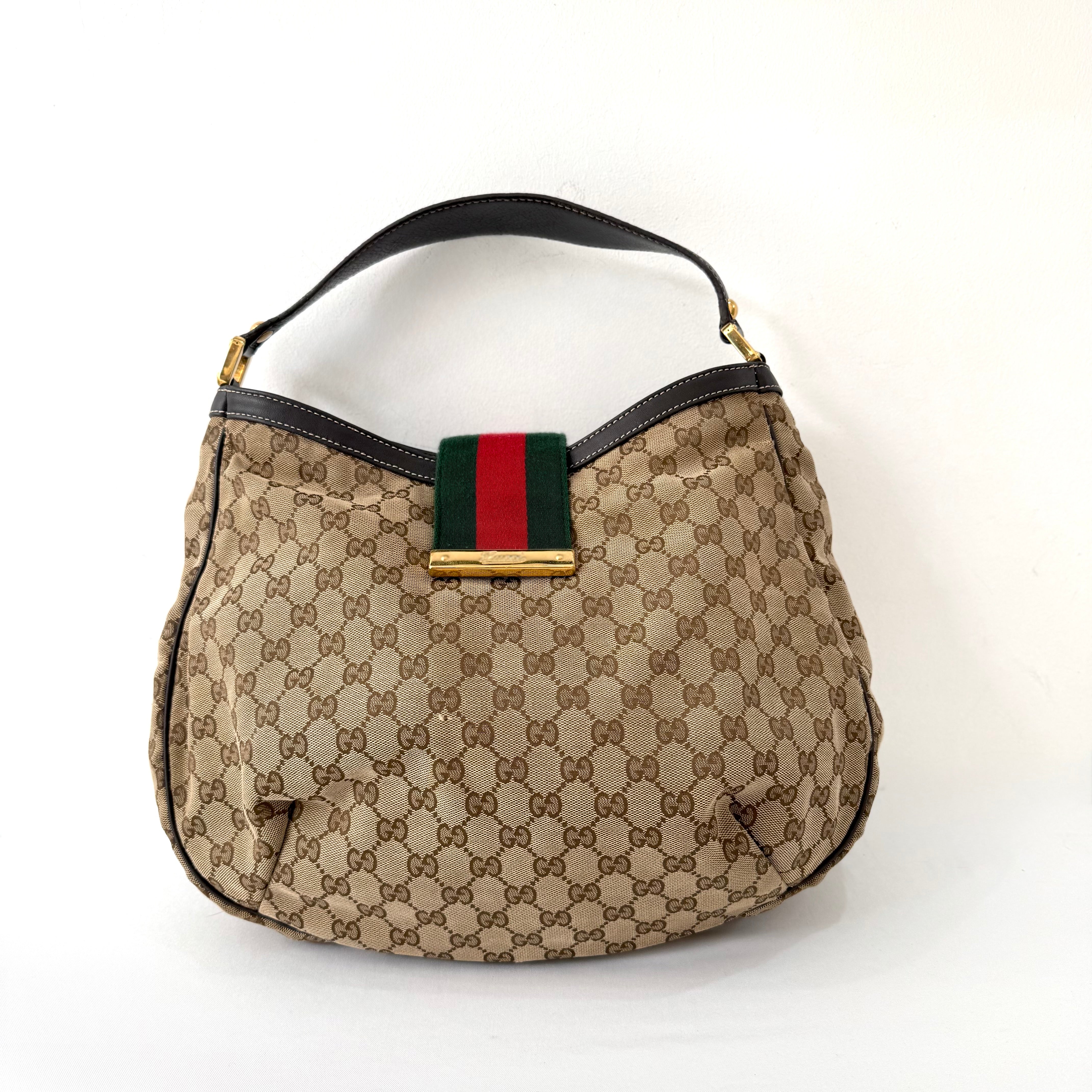 Gucci GG Canvas New Ladies Web Hobo