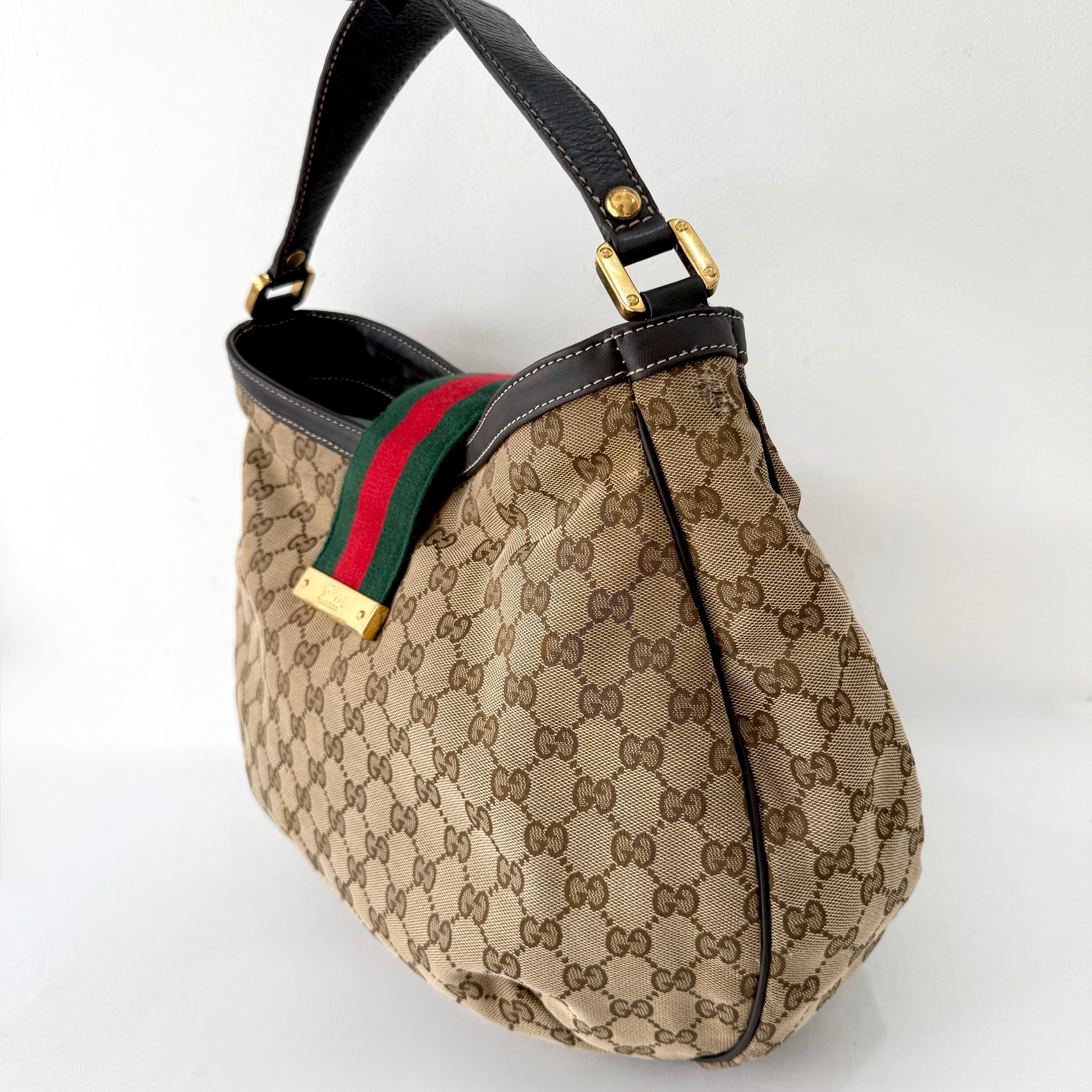 Gucci GG Canvas New Ladies Web Hobo