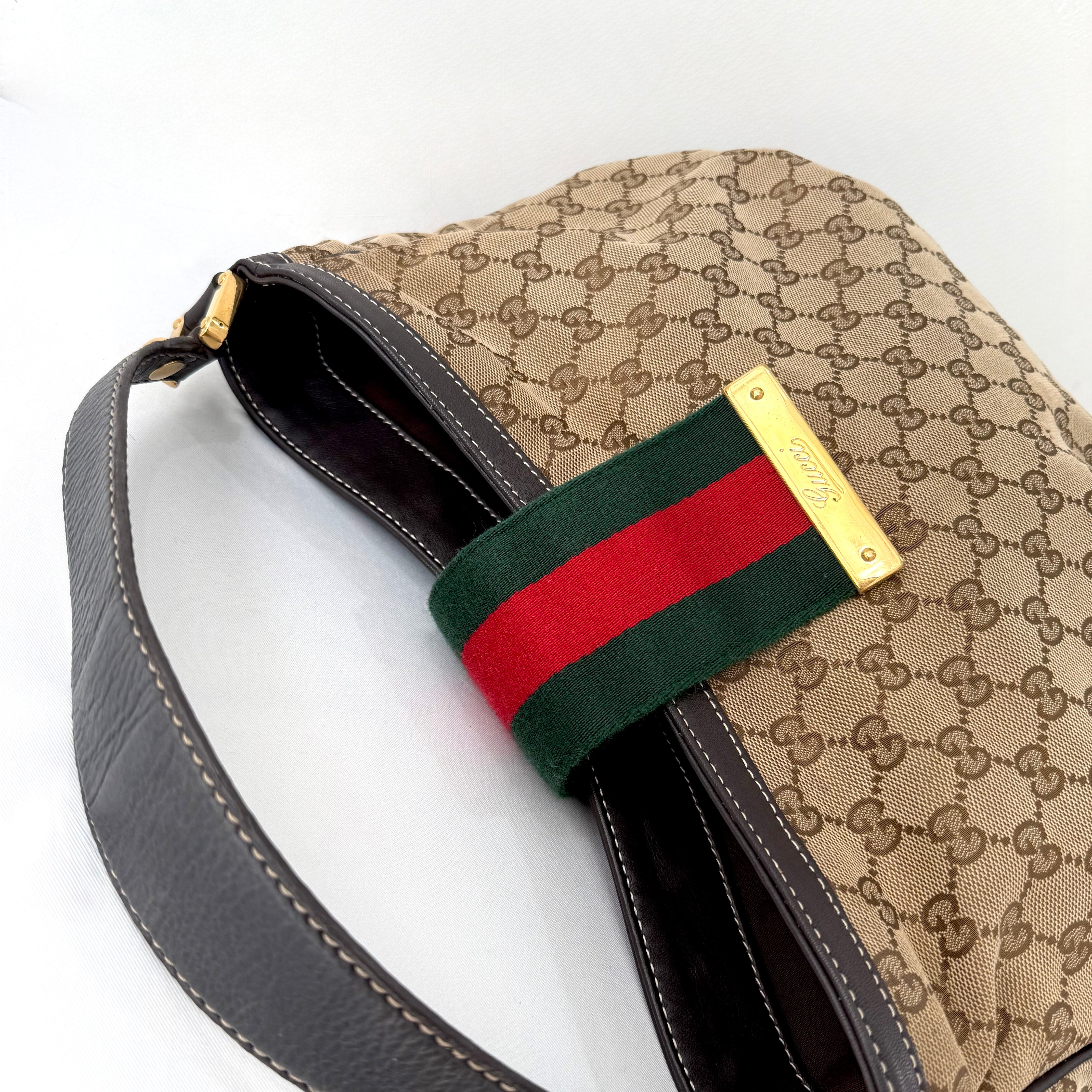 Gucci GG Canvas New Ladies Web Hobo