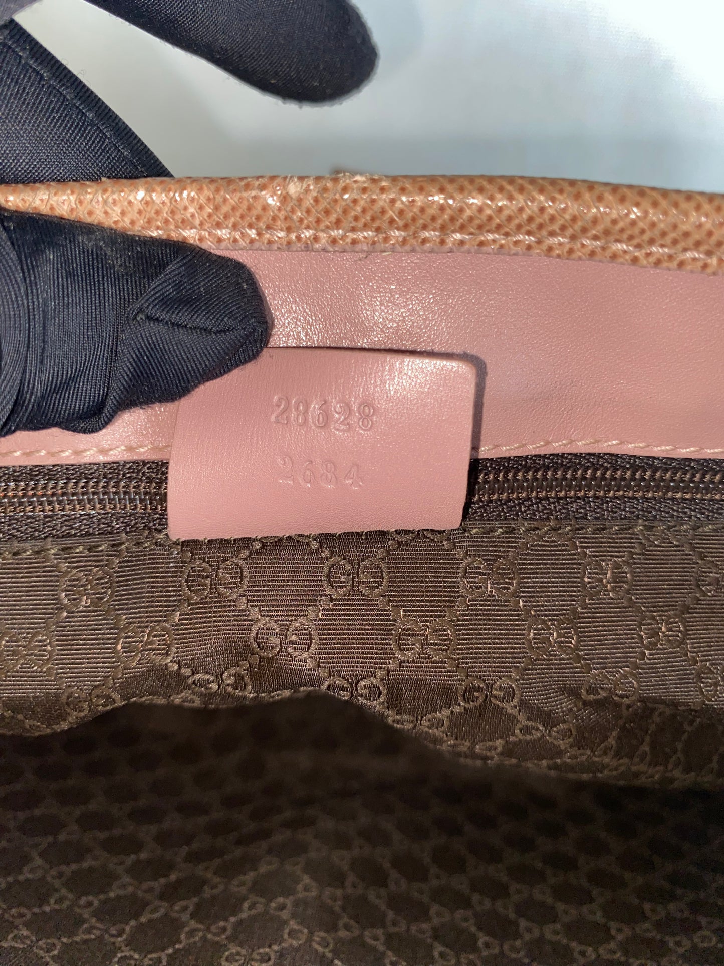 Gucci Jackie Vintage Lizard Shoulder Bag