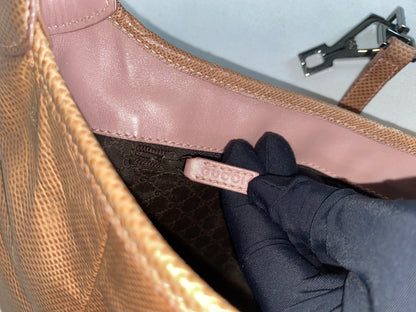 Gucci Jackie Vintage Lizard Shoulder Bag