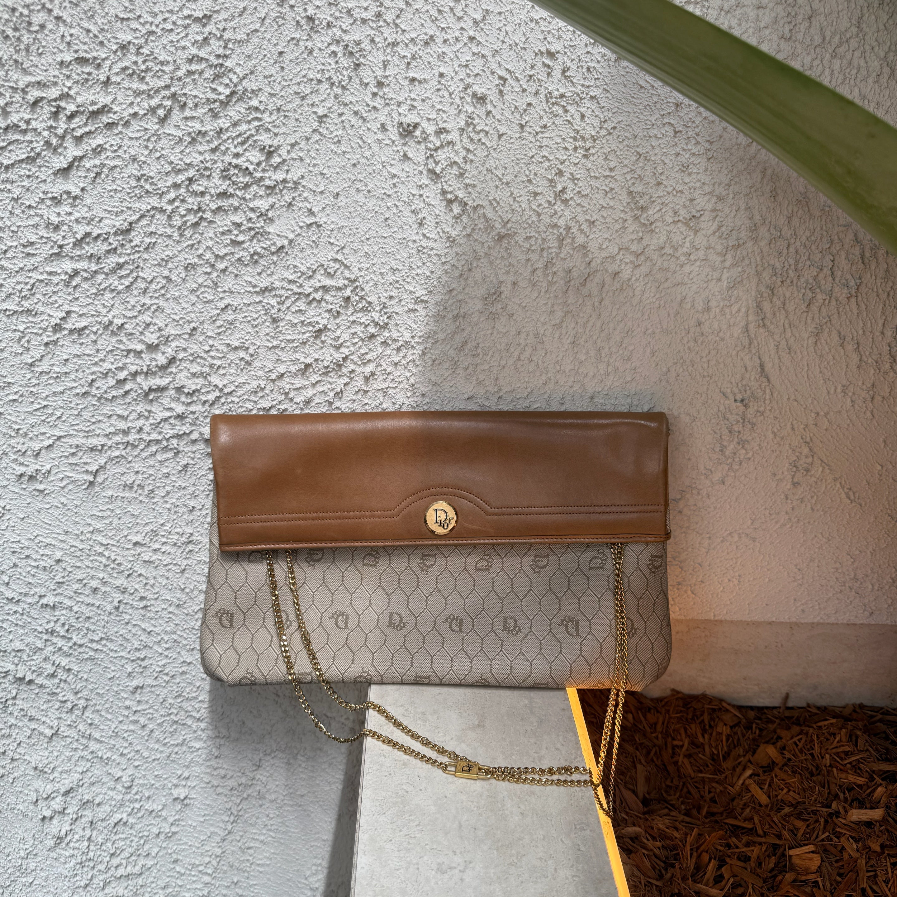 Christian Dior Honeycomb Canvas Shoulder Bag