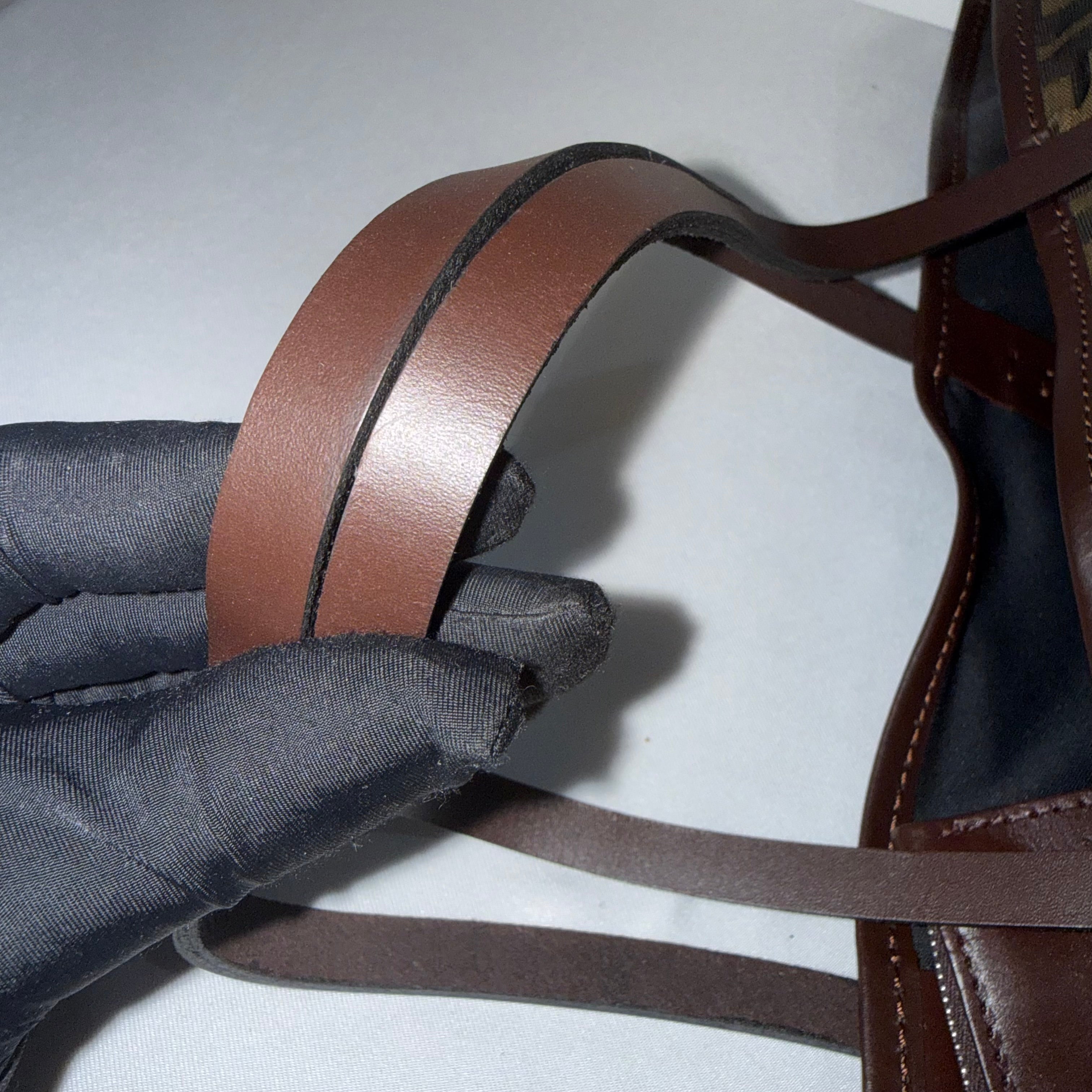 Fendi Zucca Zucchino Roll Bag Tote with pochette