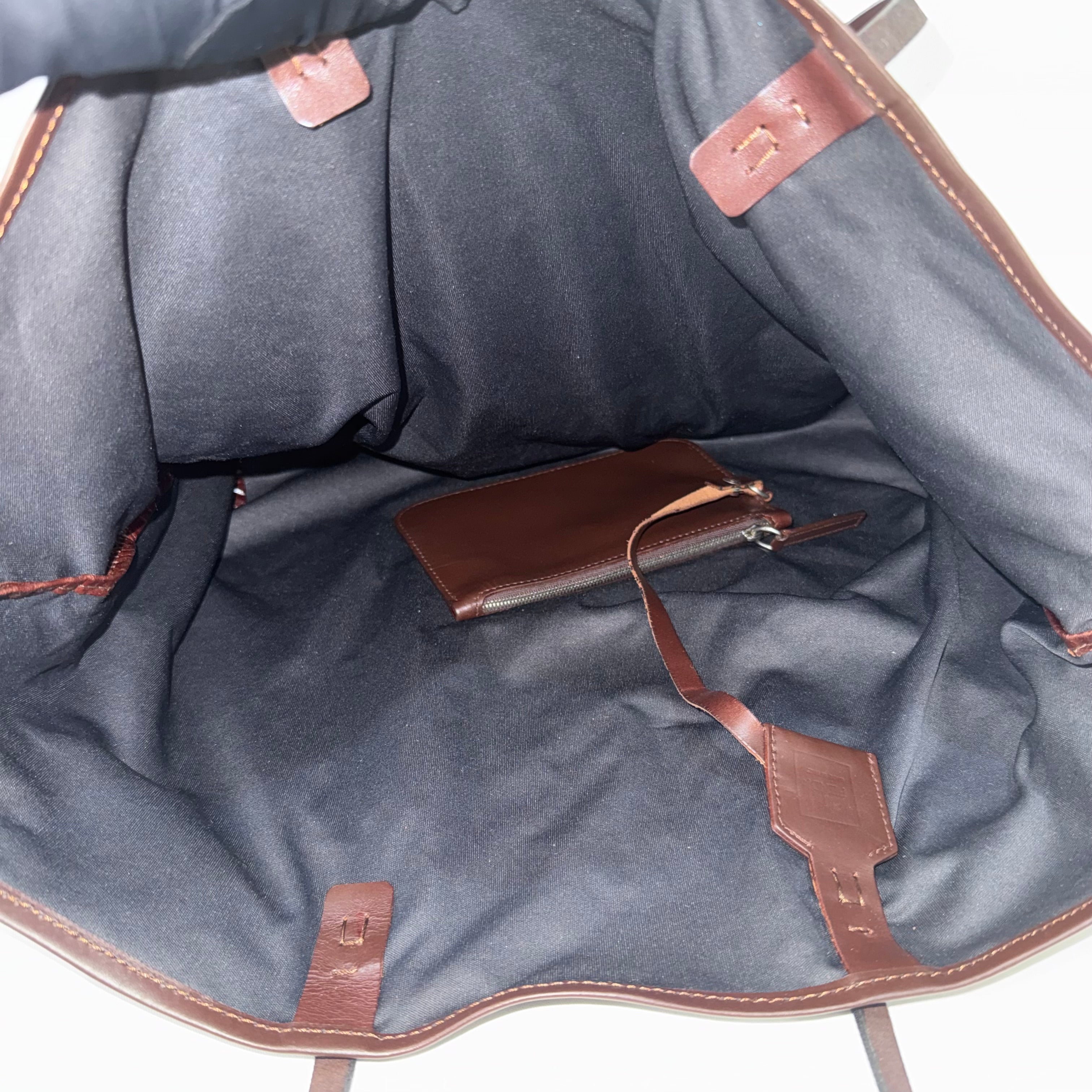 Fendi Zucca Zucchino Roll Bag Tote with pochette