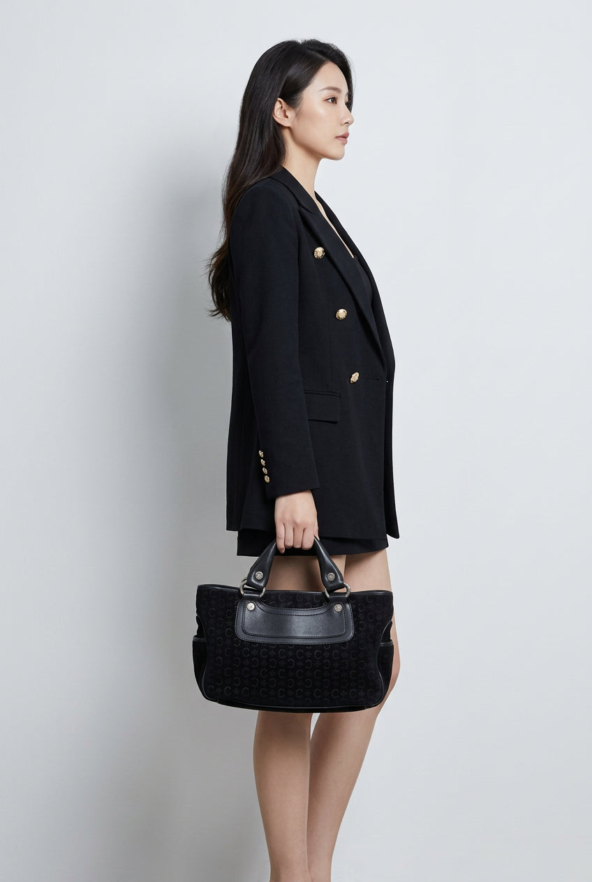 Celine 2000 C Macadam Suede Boogie handbag