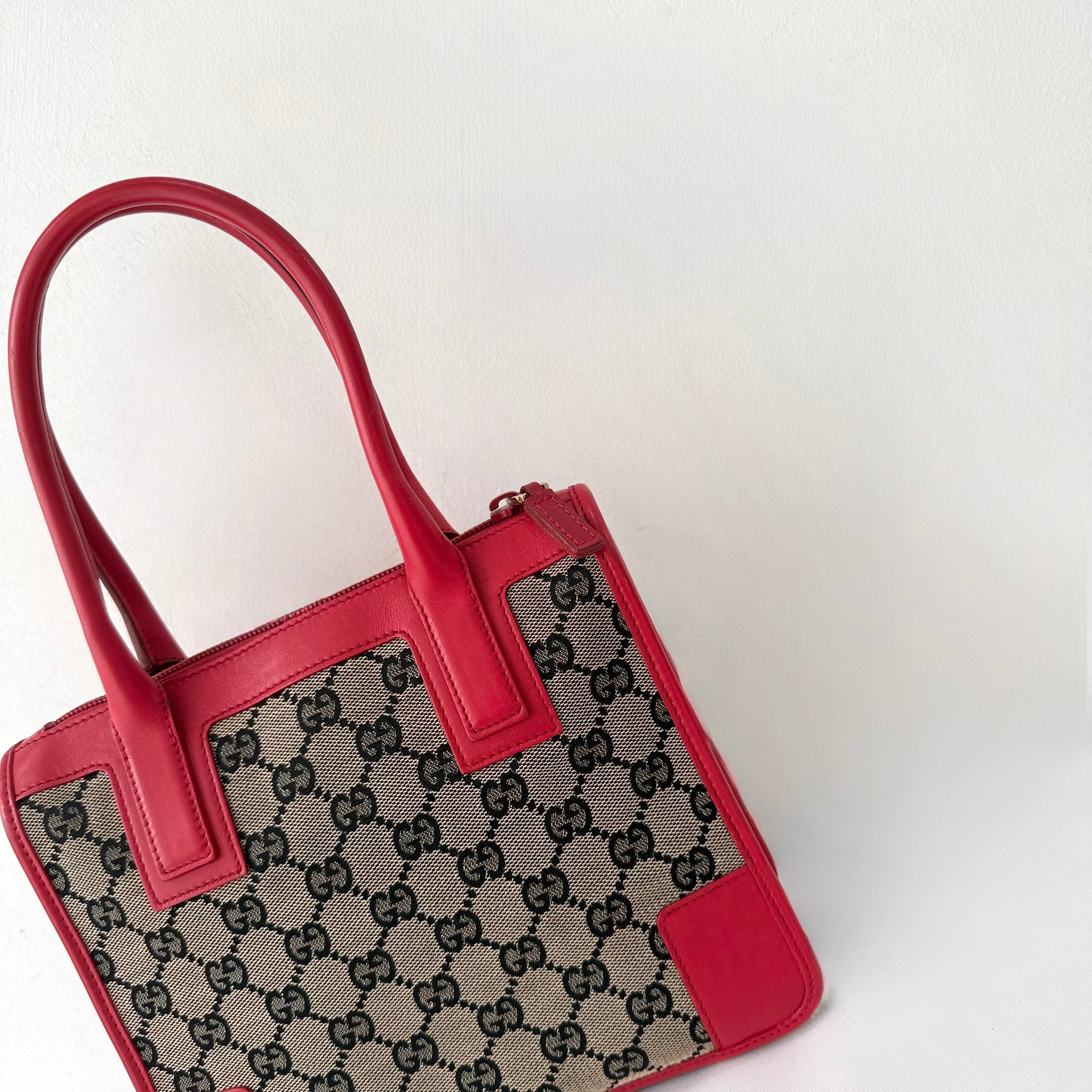 Gucci Red GG Canvas handbag