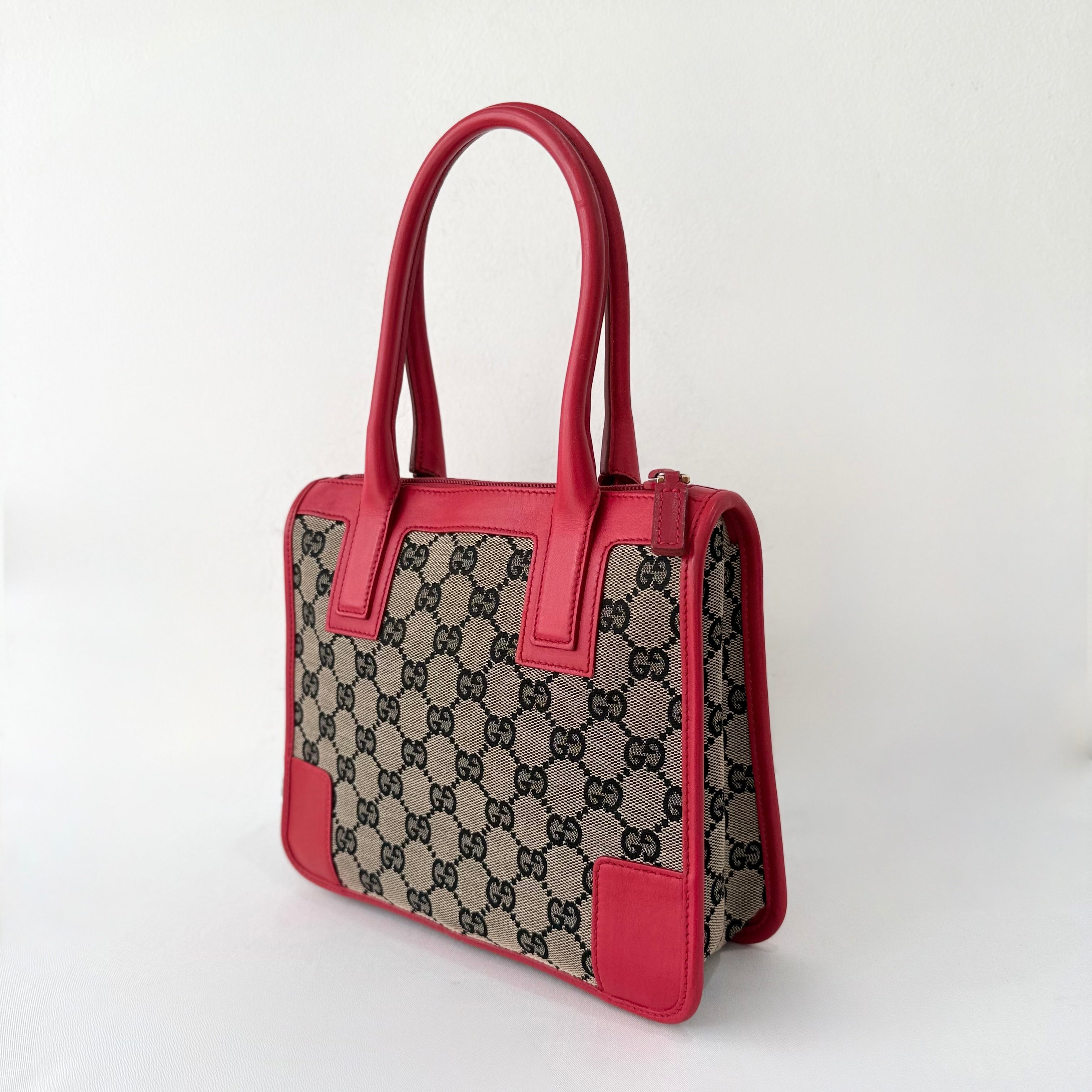 Gucci Red GG Canvas handbag