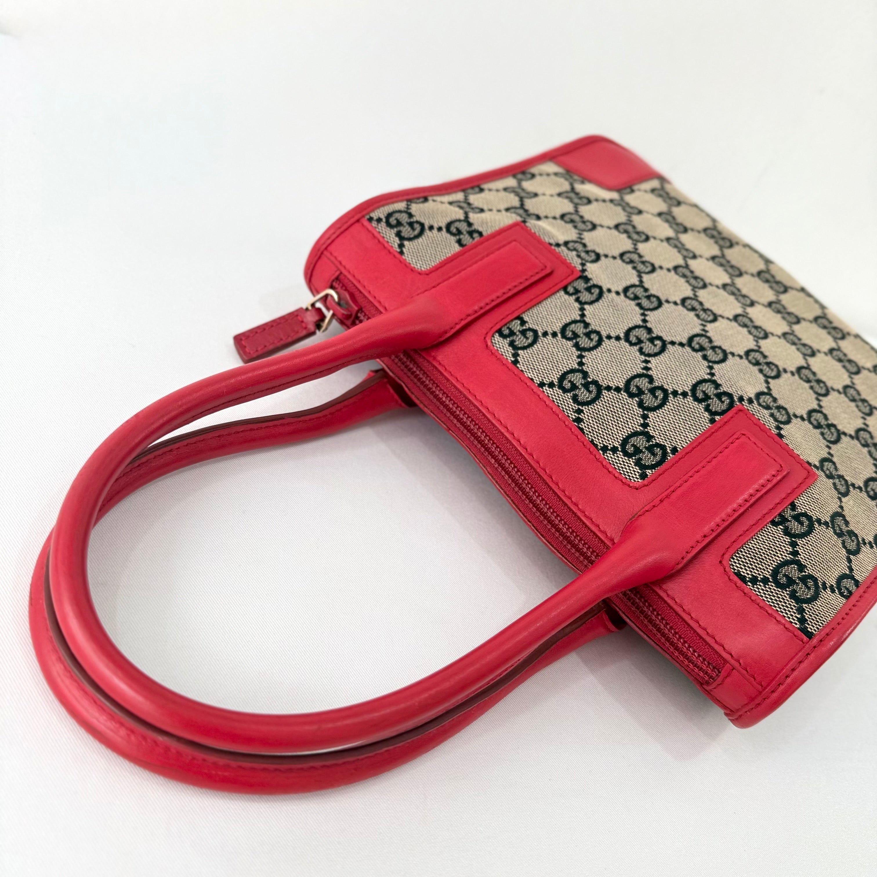 Gucci Red GG Canvas handbag