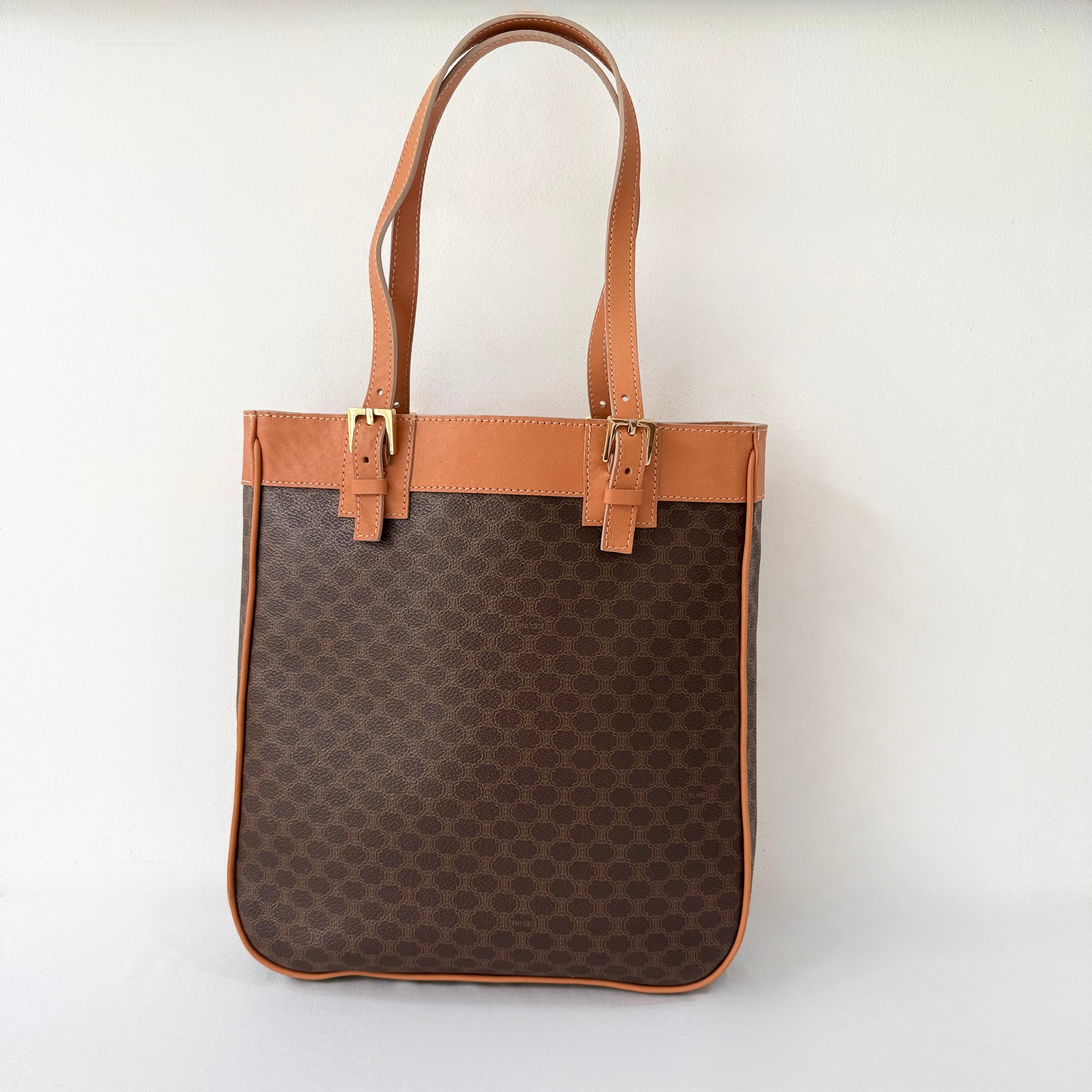 (RESERVED) Celine Brown Macadam Triomphe Tote bag