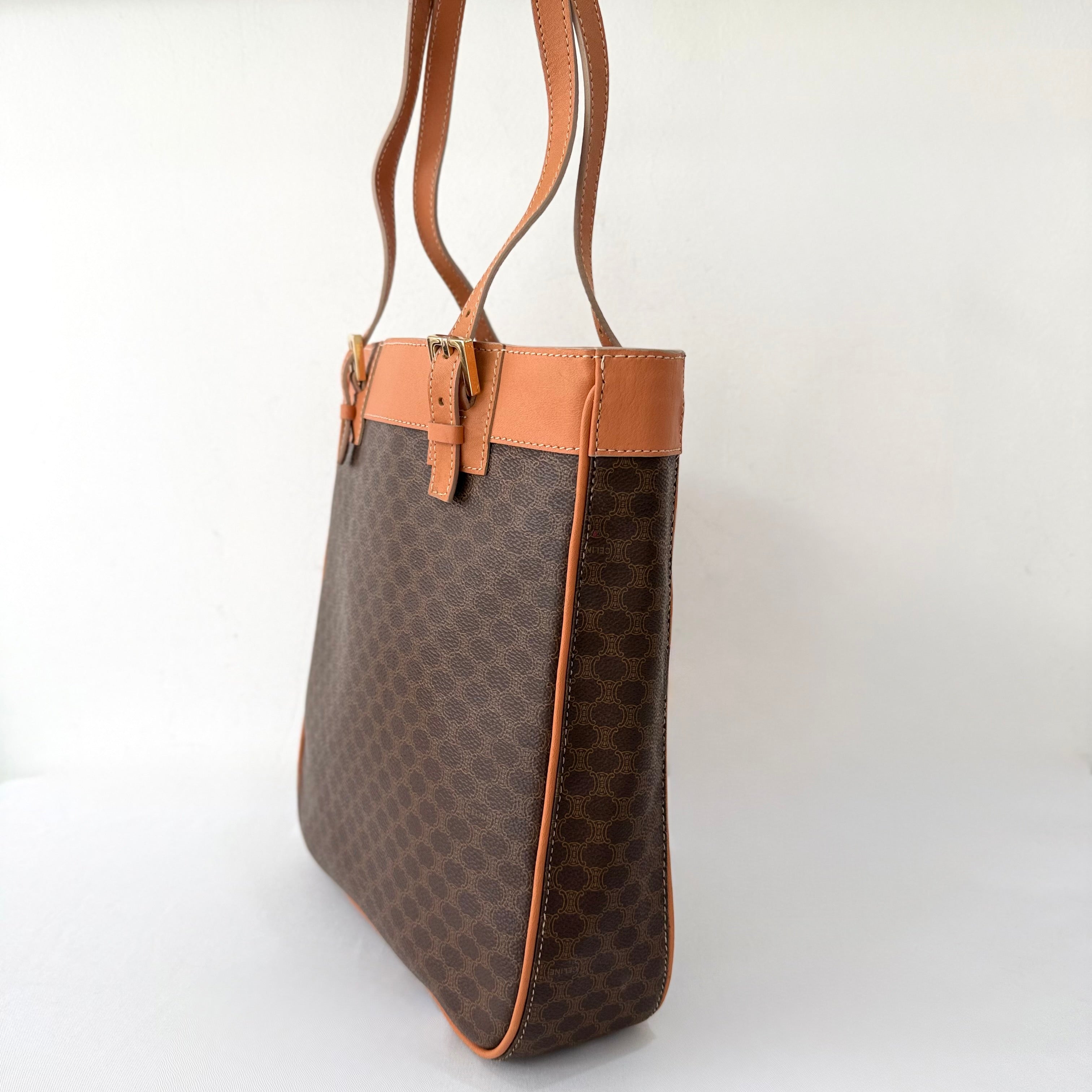(RESERVED) Celine Brown Macadam Triomphe Tote bag